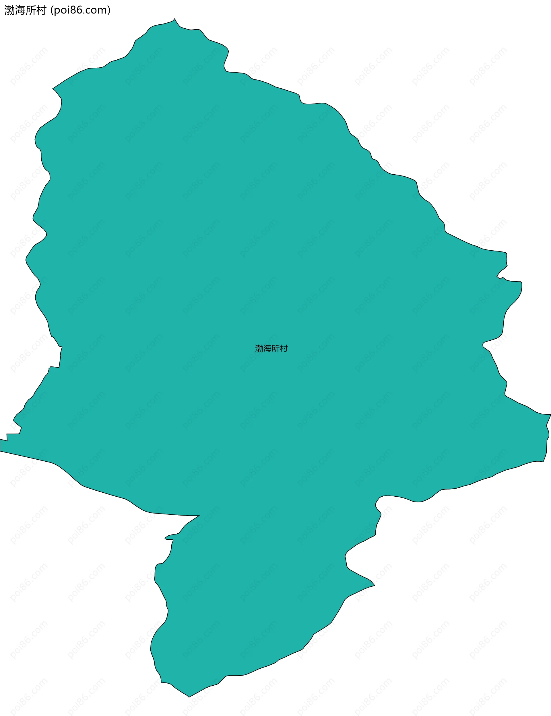 渤海所村边界地图