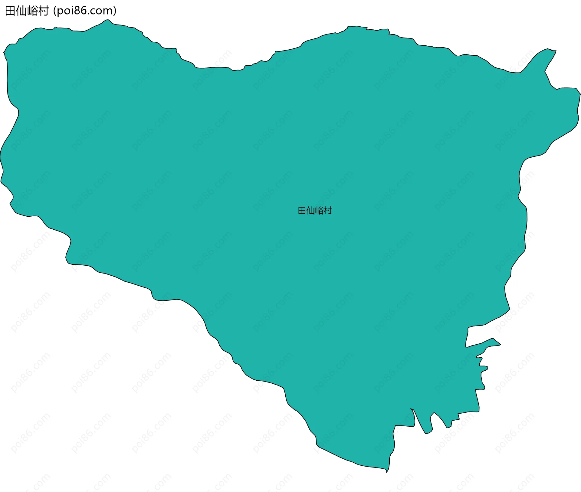 田仙峪村边界地图