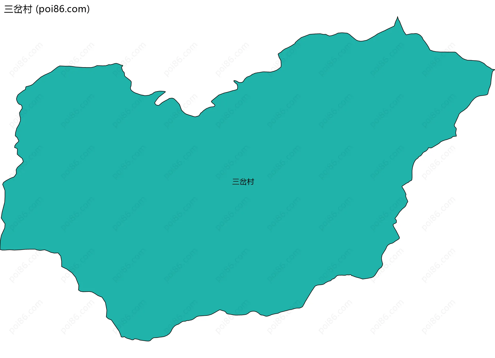三岔村边界地图