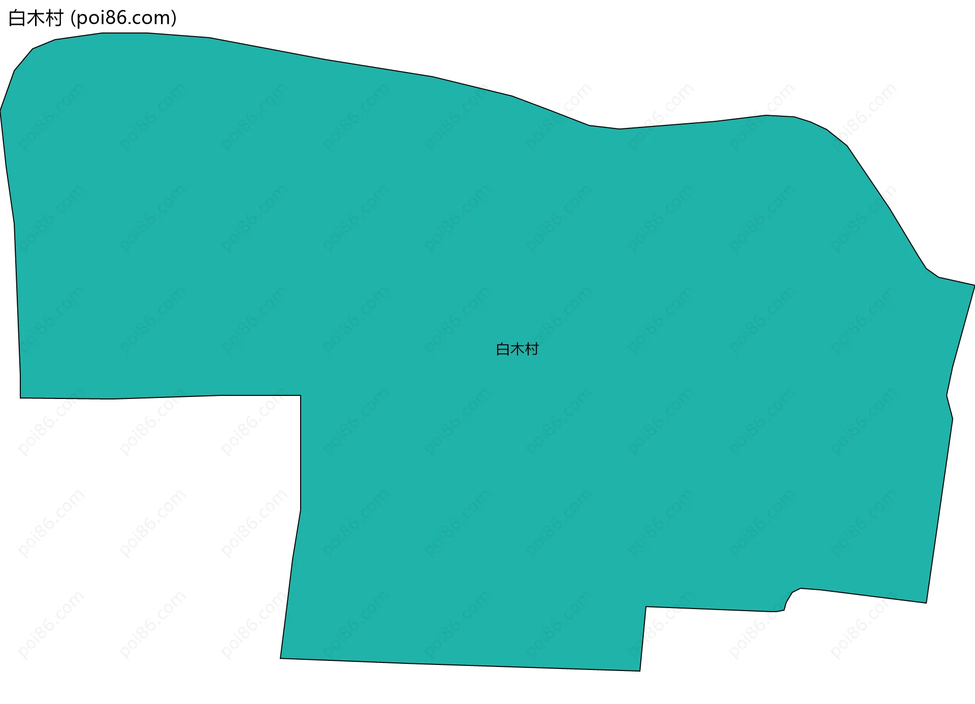 白木村边界地图
