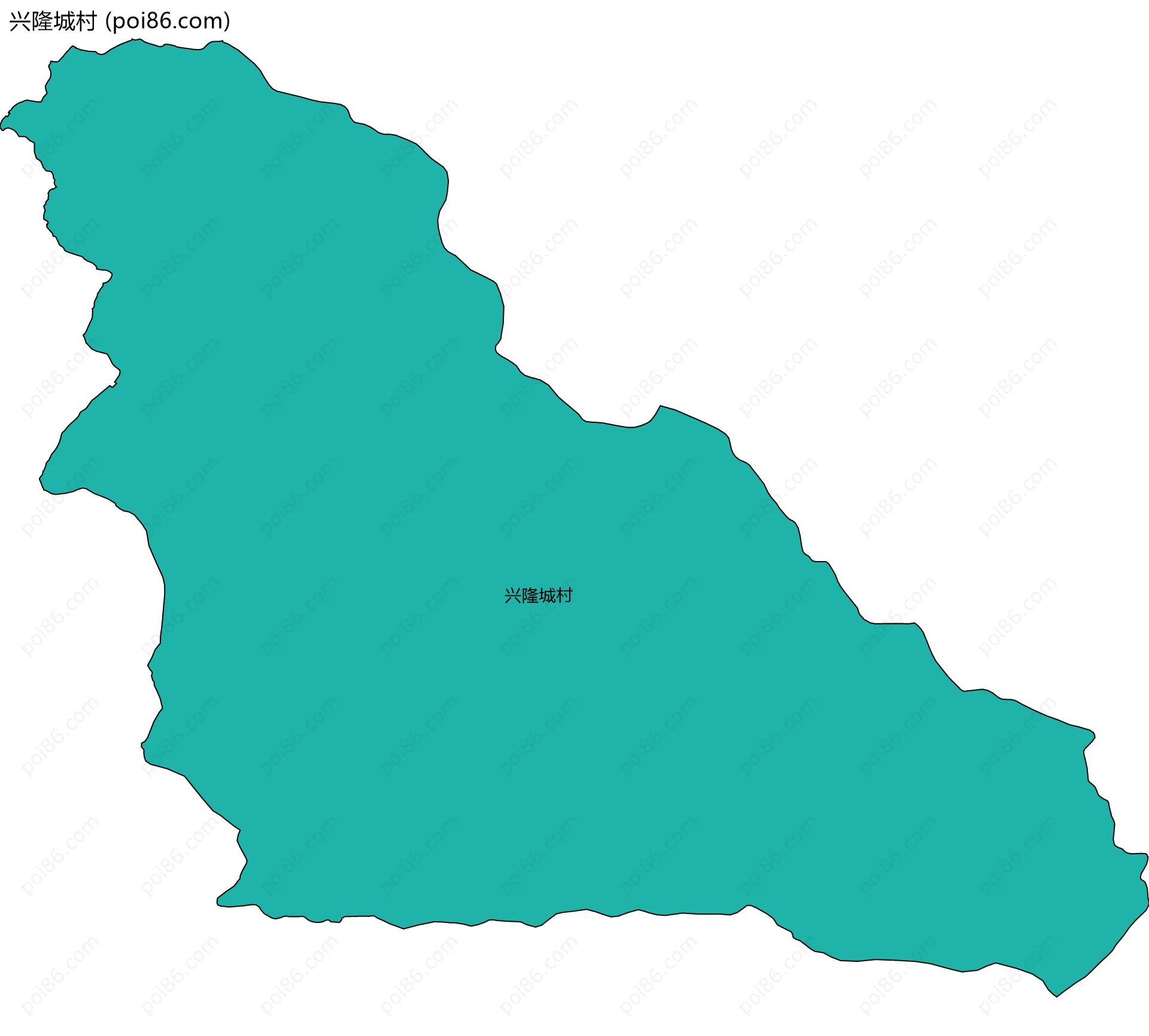 兴隆城村边界地图