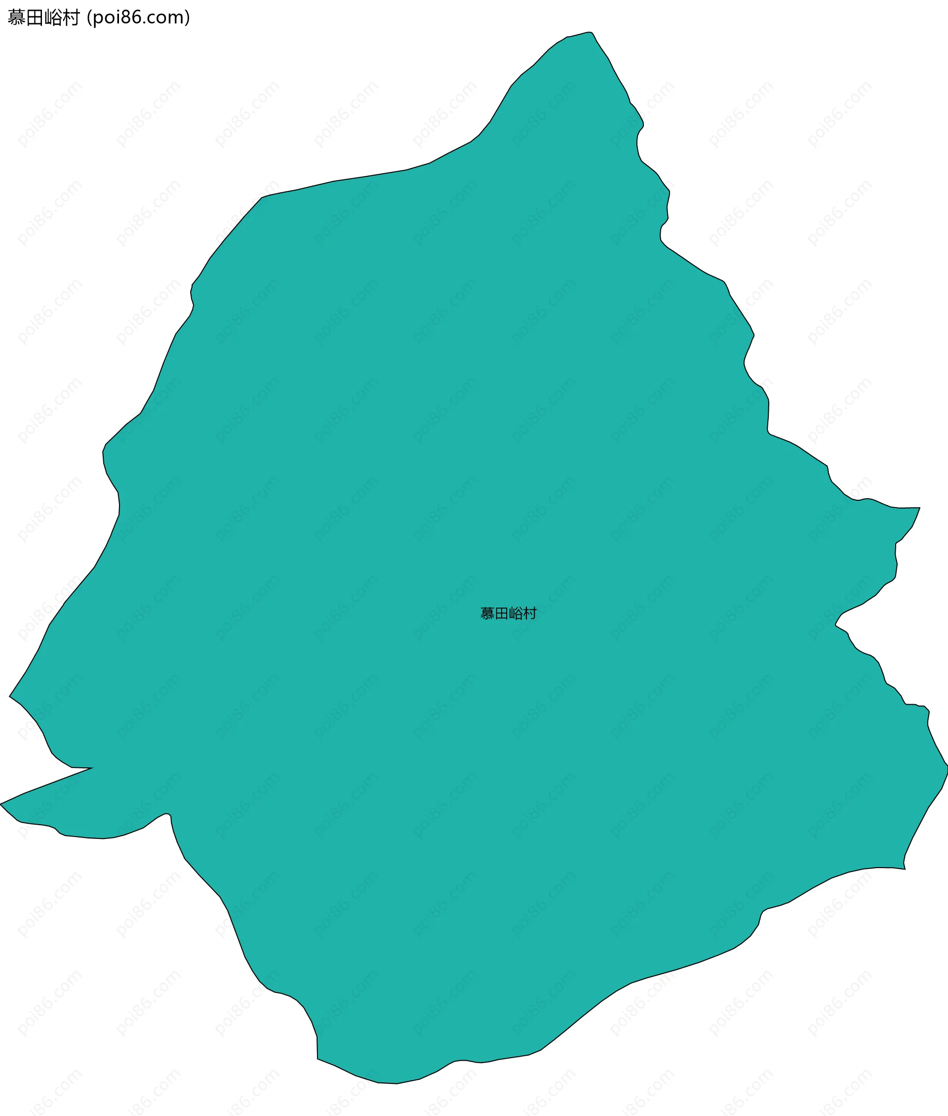 慕田峪村边界地图