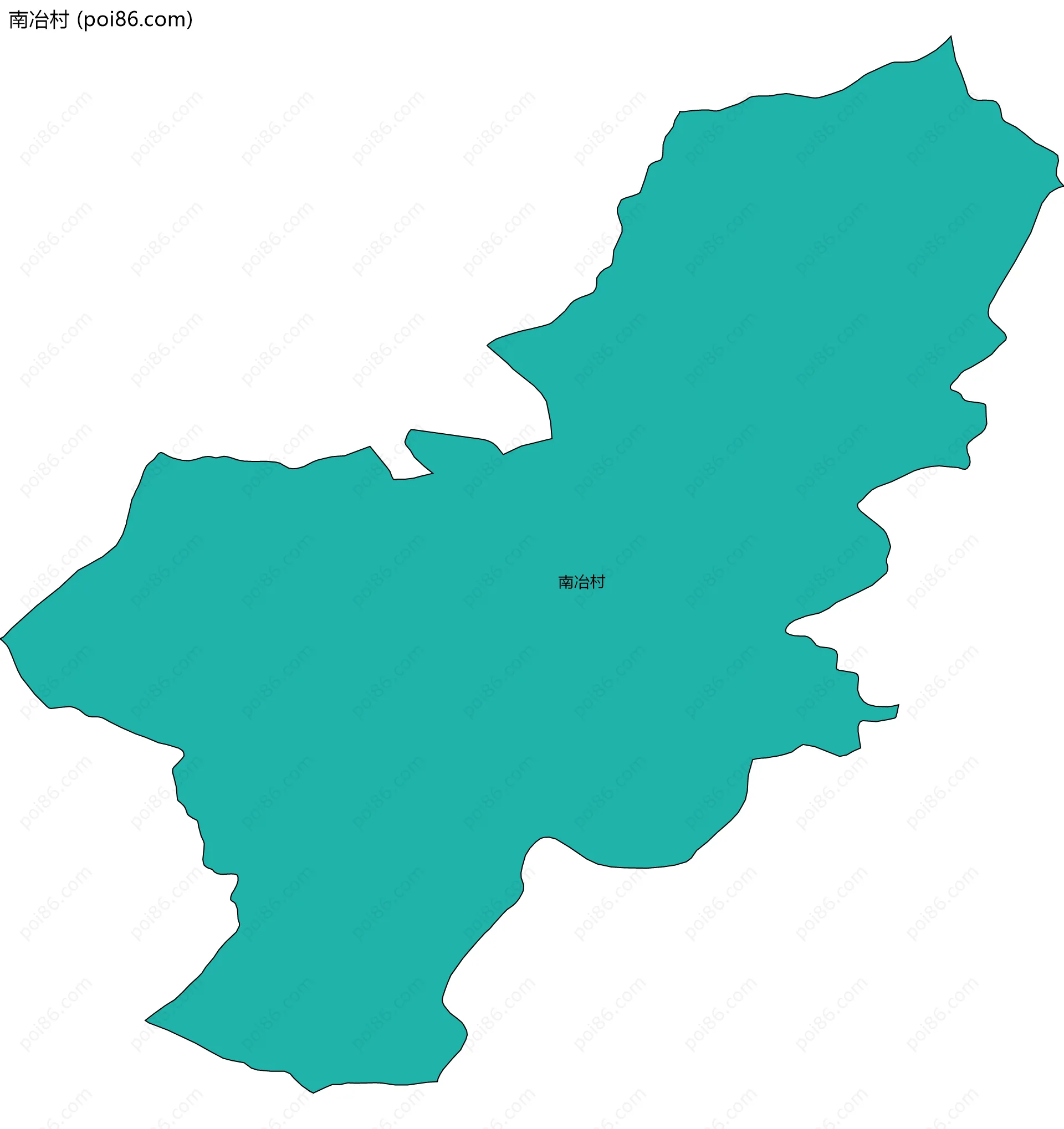 南冶村边界地图