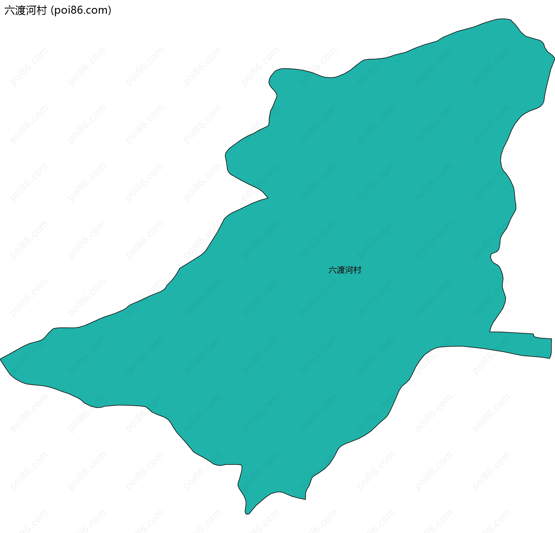 六渡河村边界地图