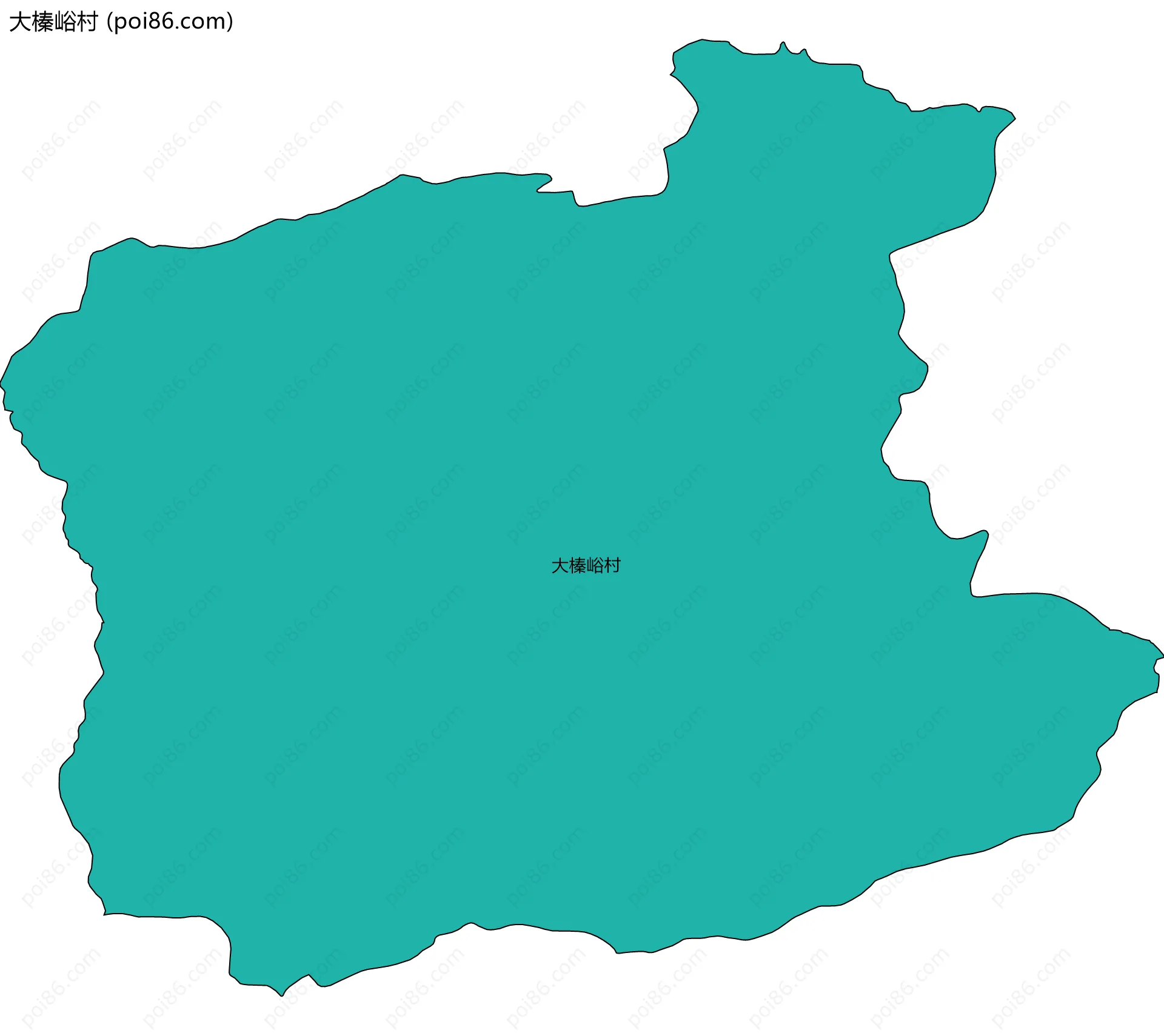 大榛峪村边界地图