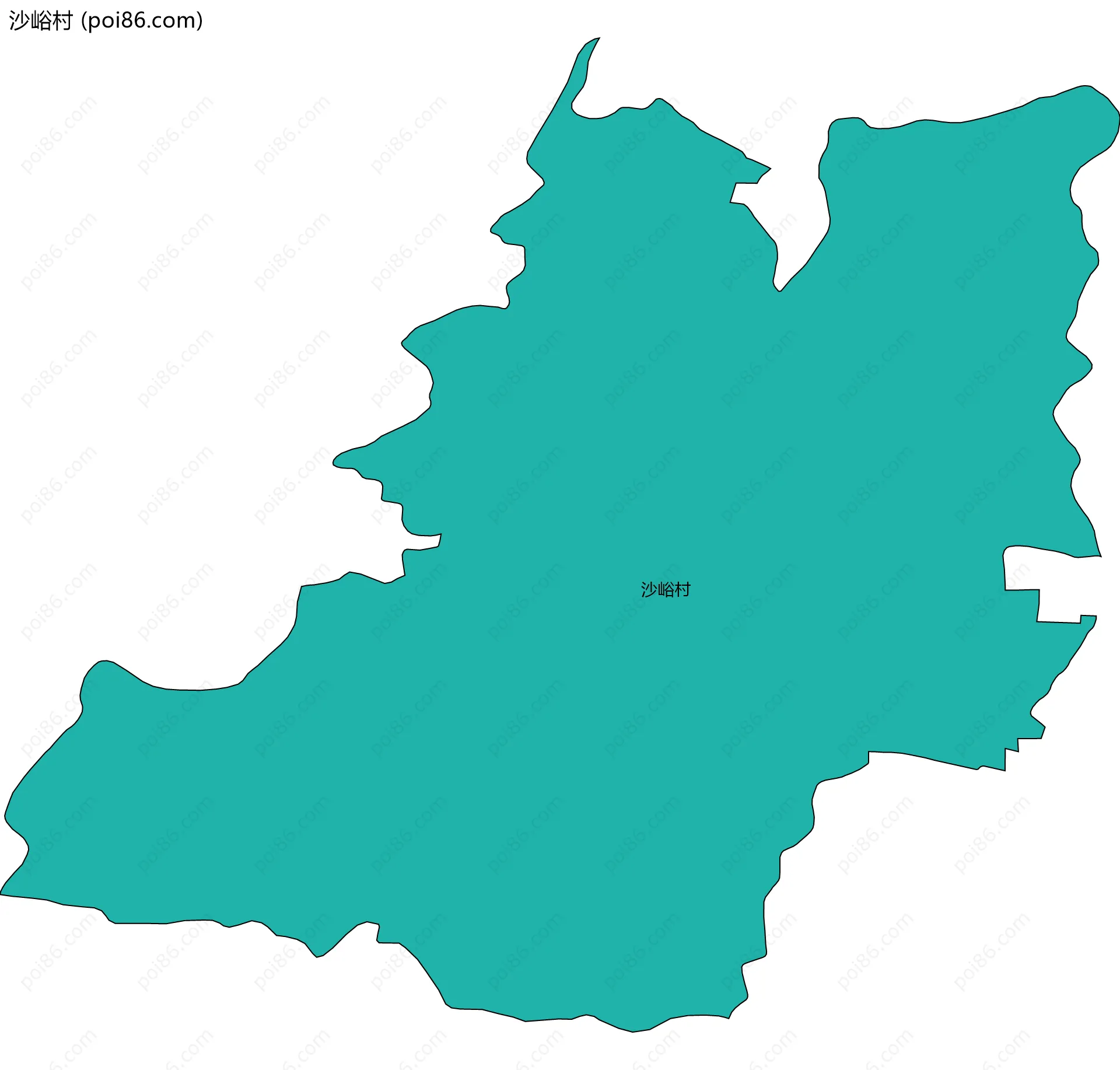 沙峪村边界地图