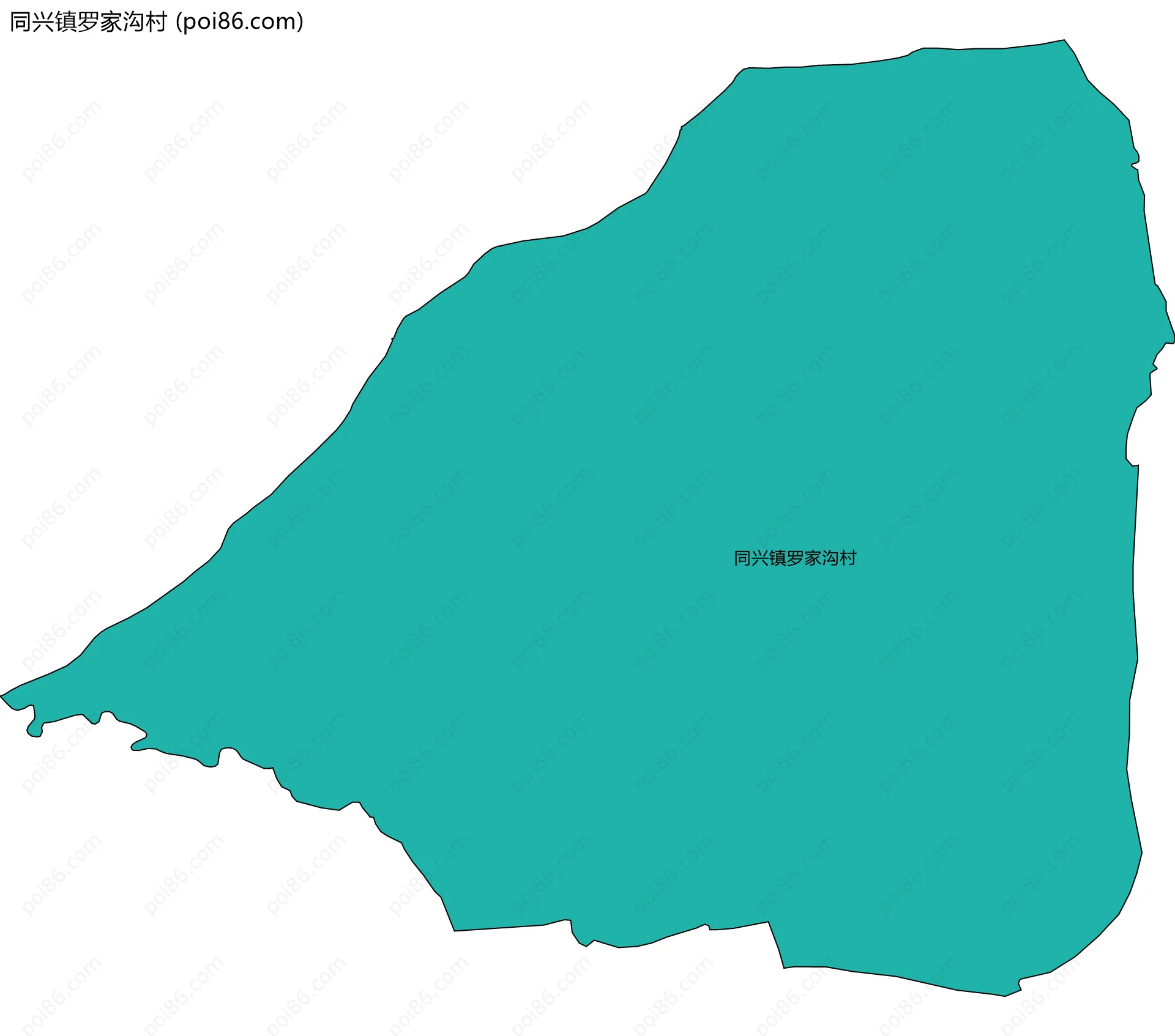 同兴镇罗家沟村边界地图