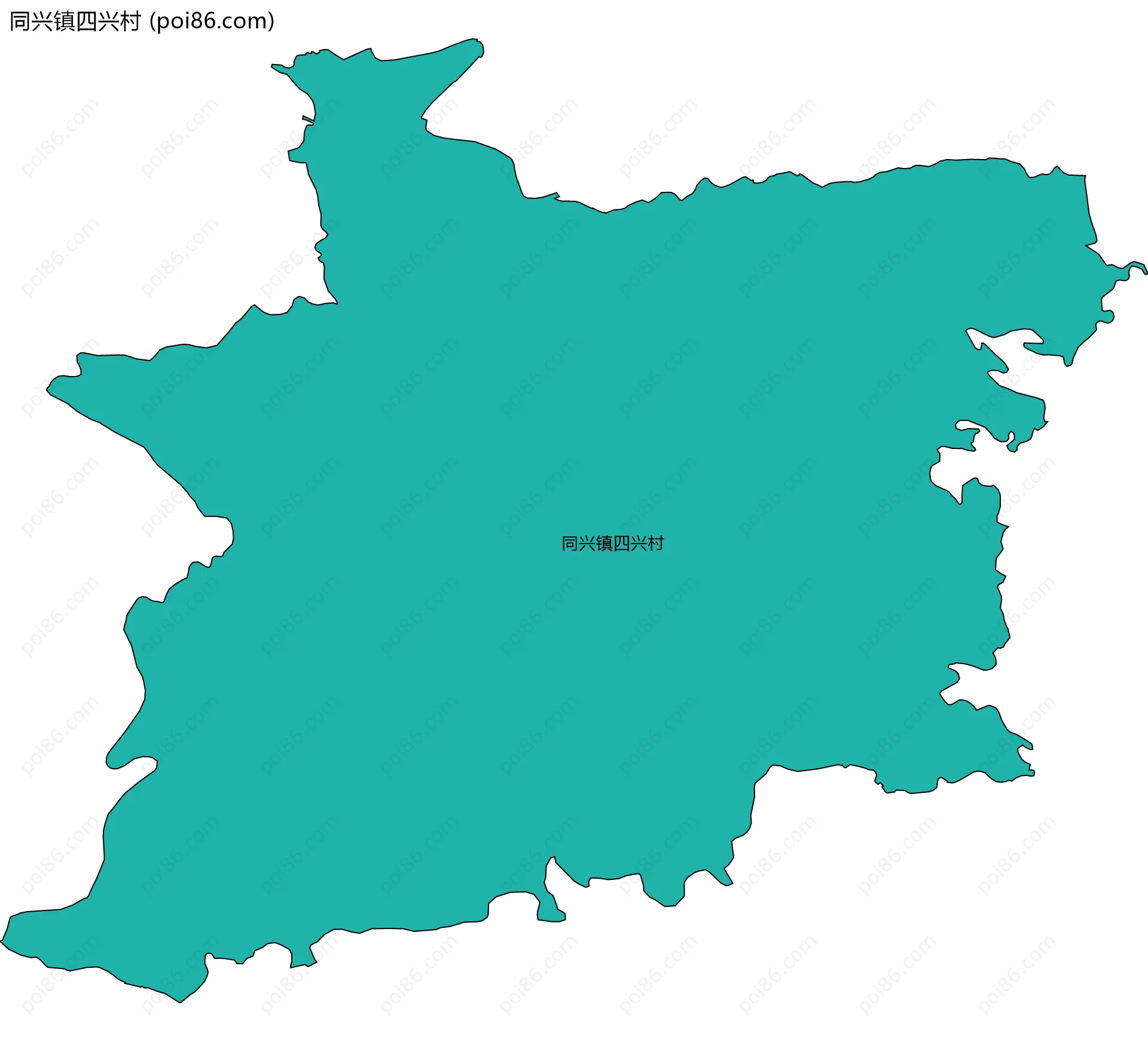 同兴镇四兴村边界地图