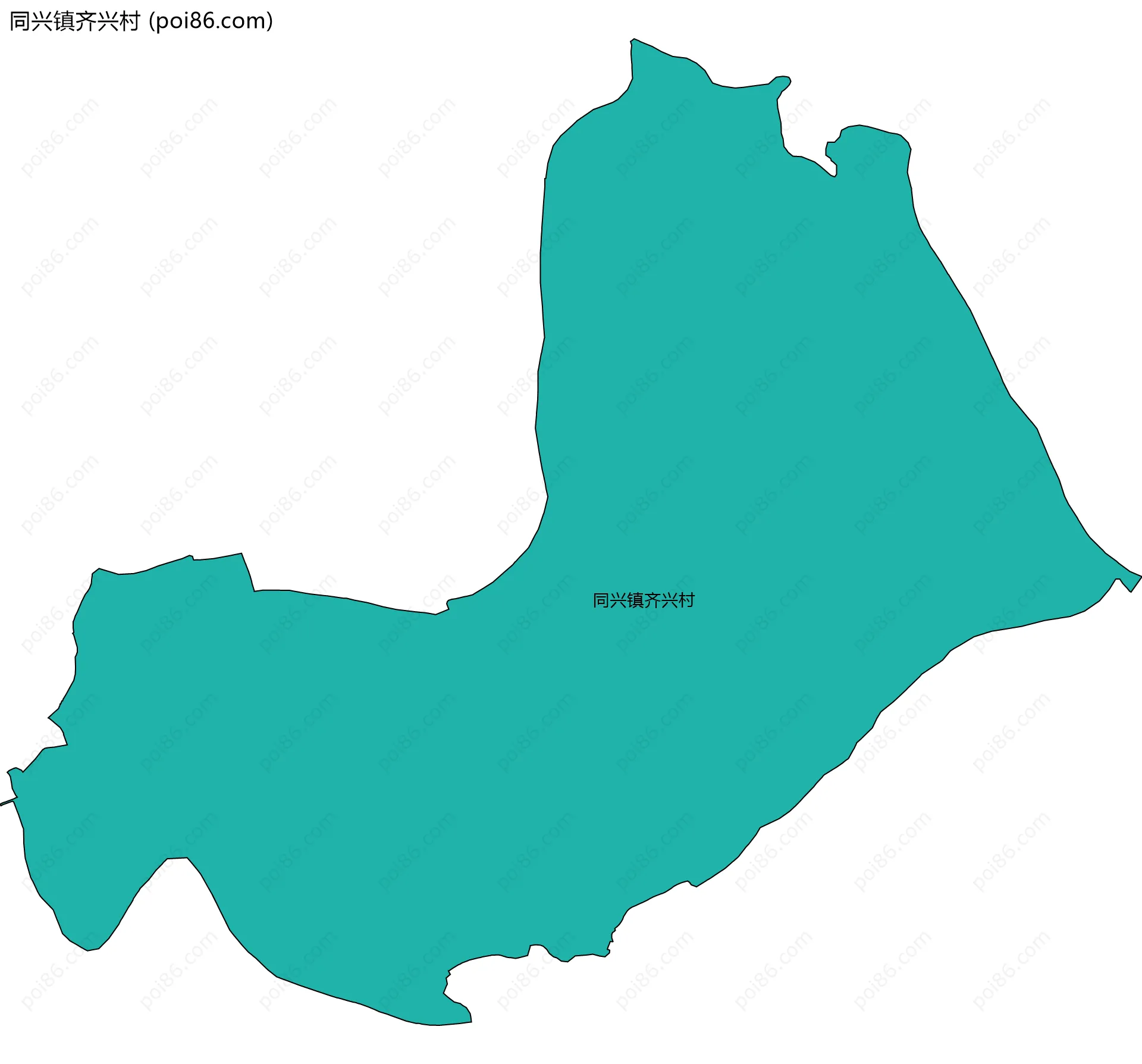 同兴镇齐兴村边界地图
