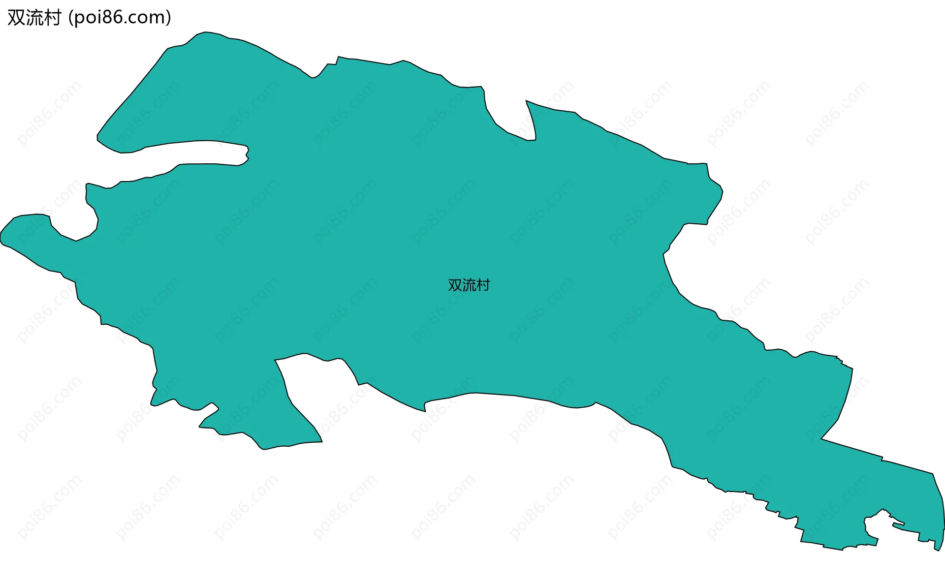 双流村边界地图