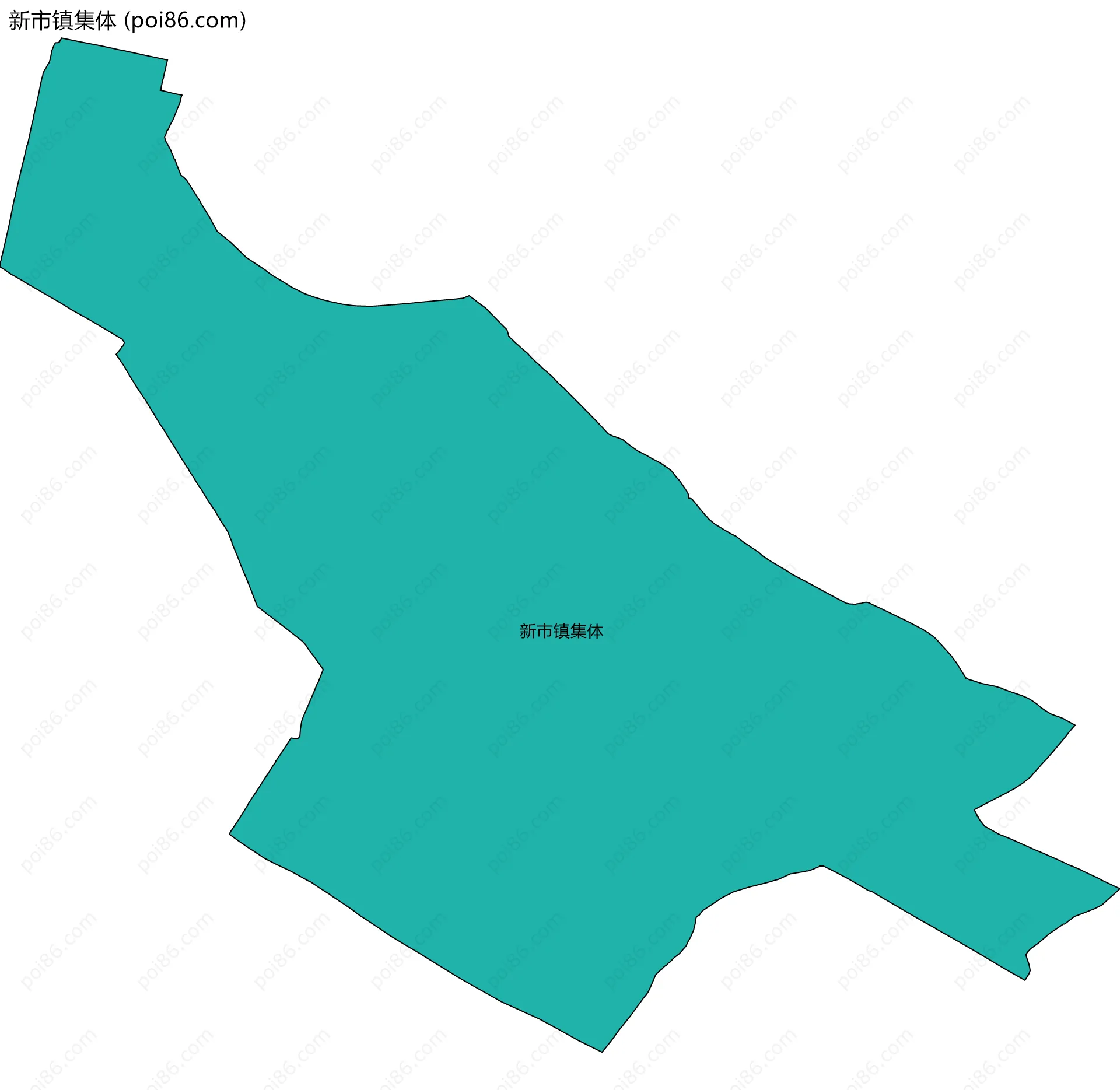 新市镇集体边界地图
