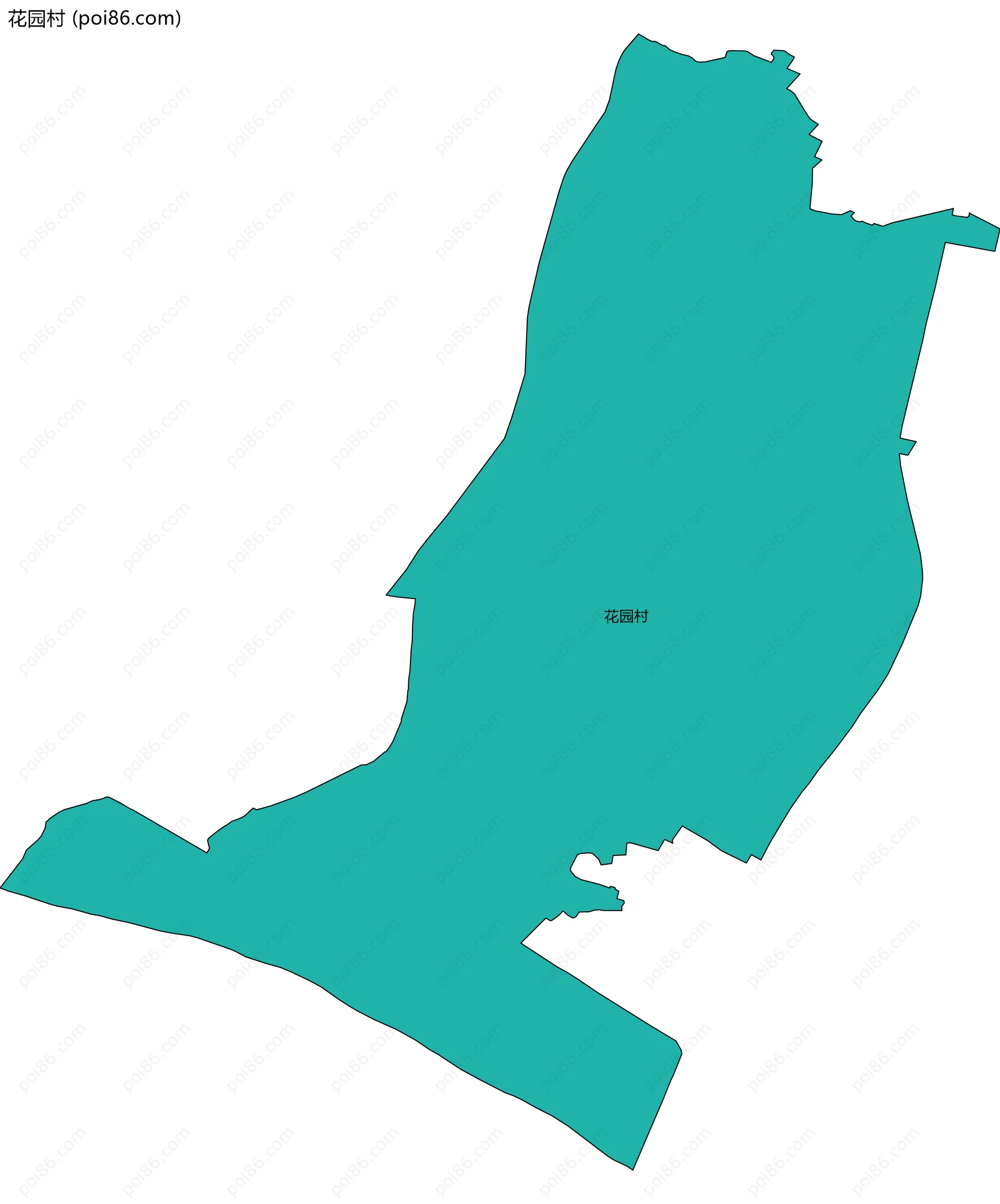 花园村边界地图