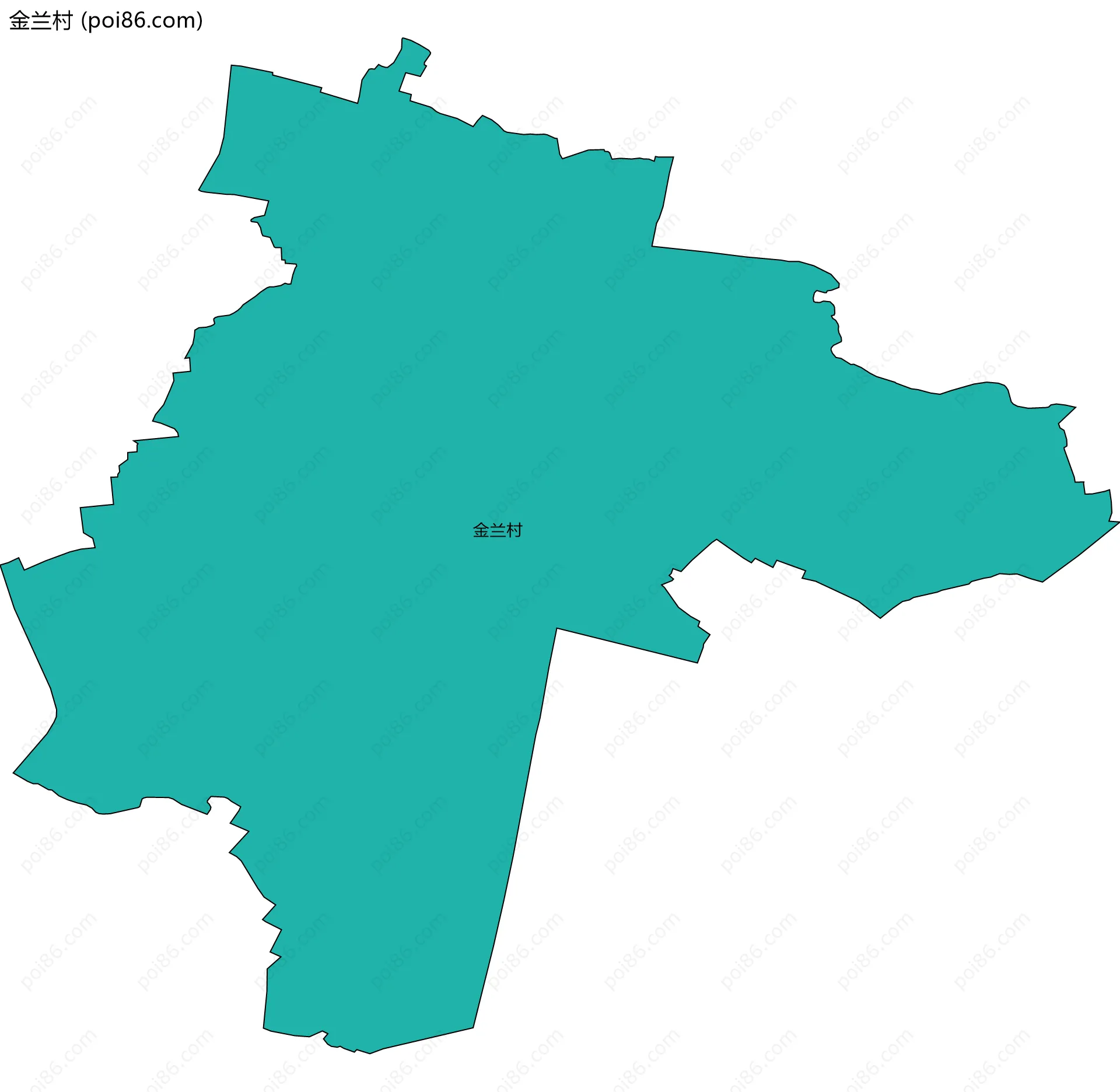 金兰村边界地图