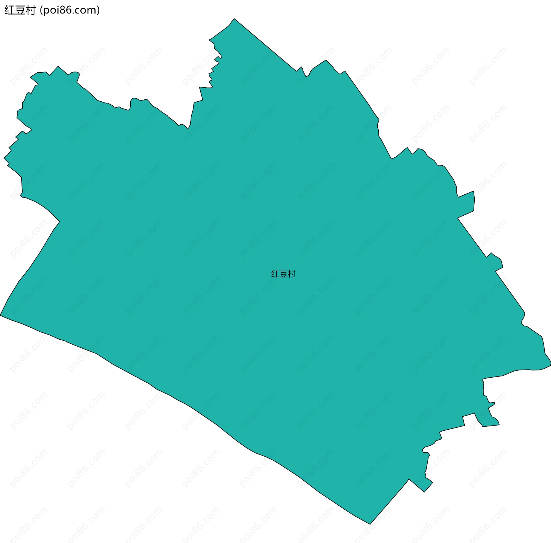 红豆村边界地图