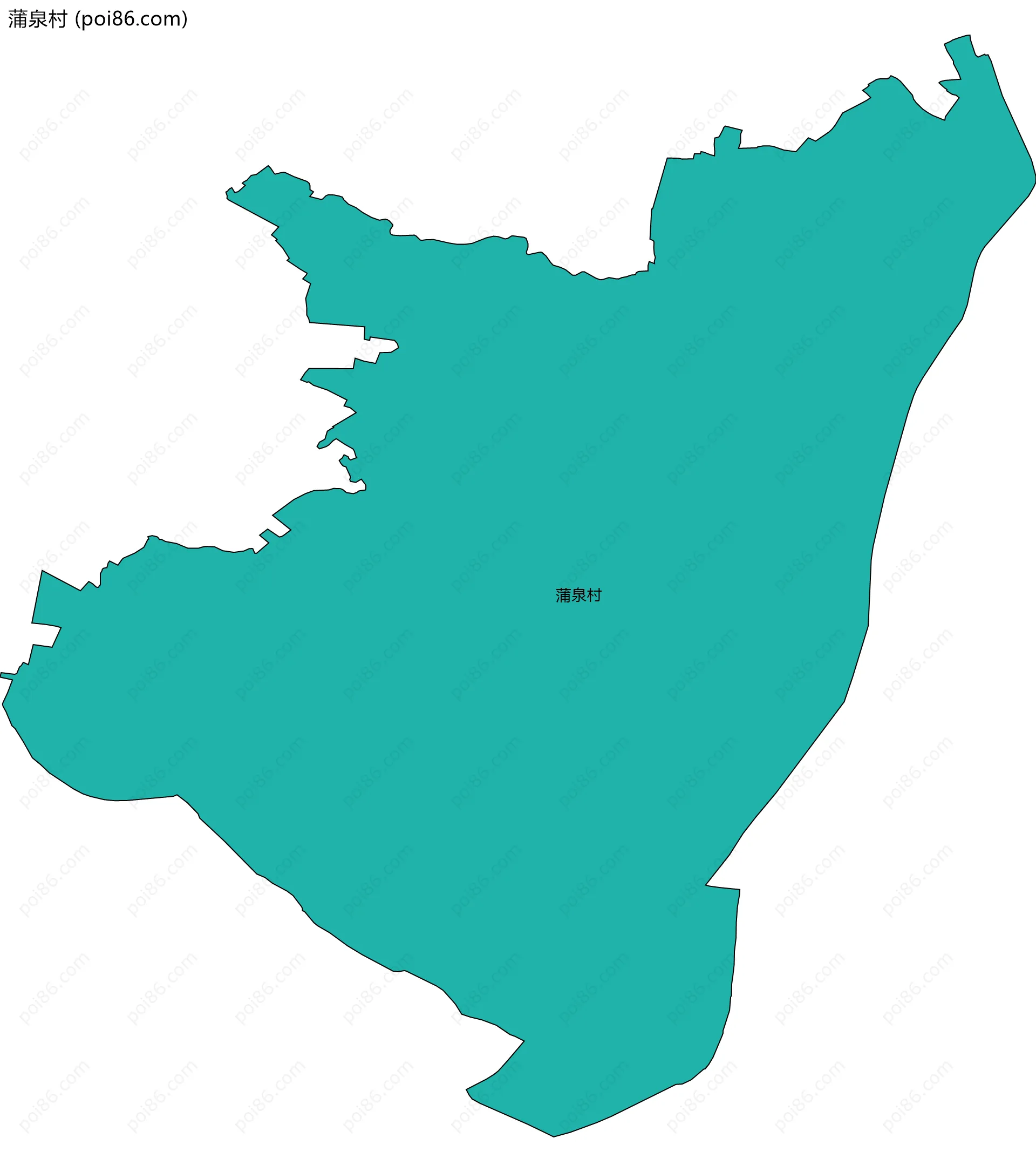 蒲泉村边界地图