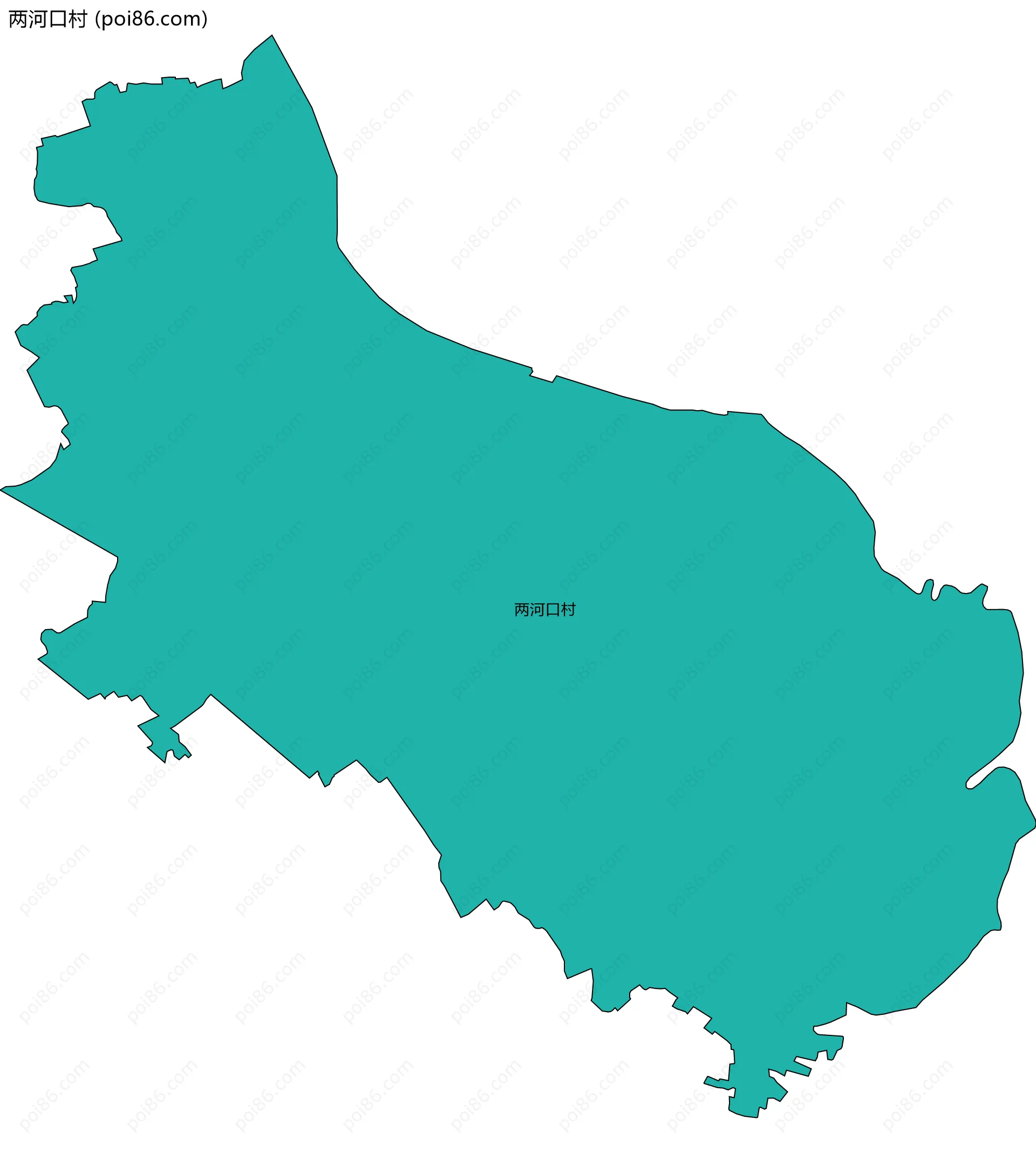 两河口村边界地图