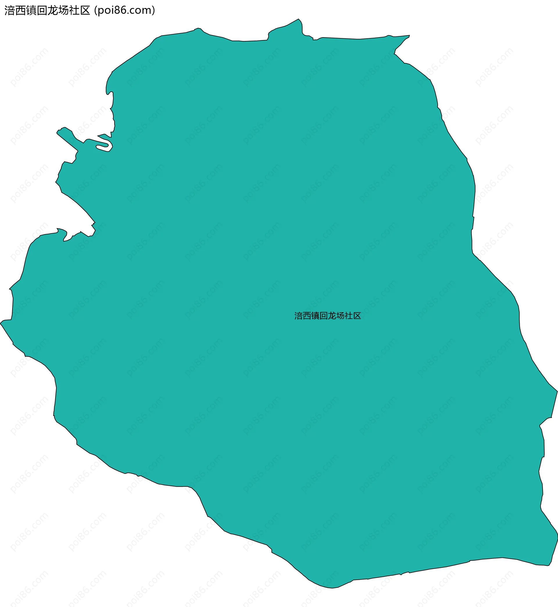 涪西镇回龙场社区边界地图