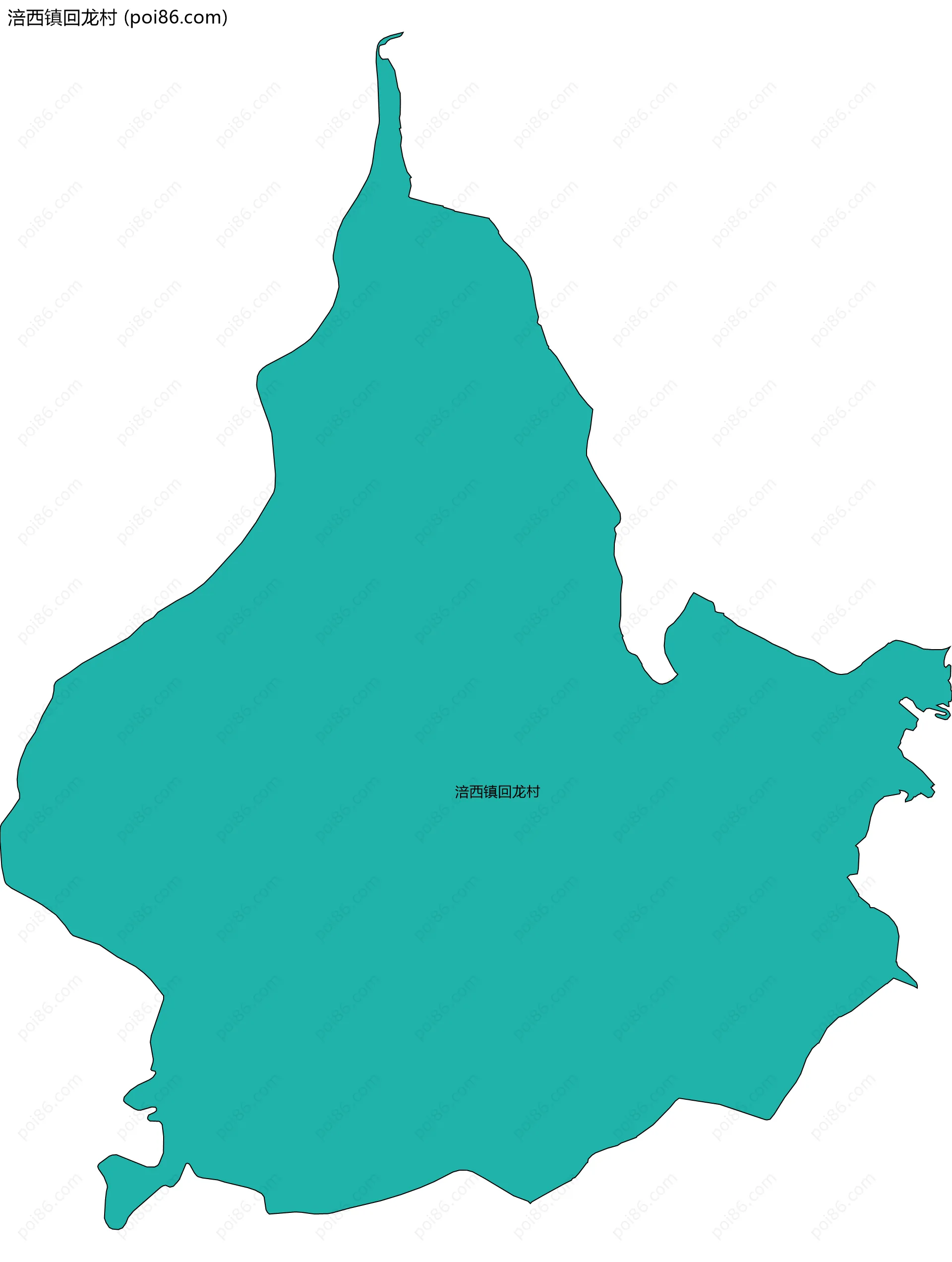 涪西镇回龙村边界地图