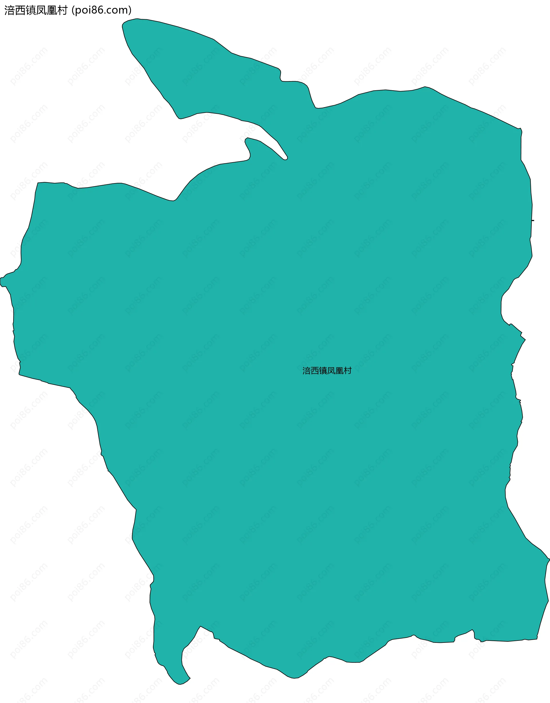 涪西镇凤凰村边界地图