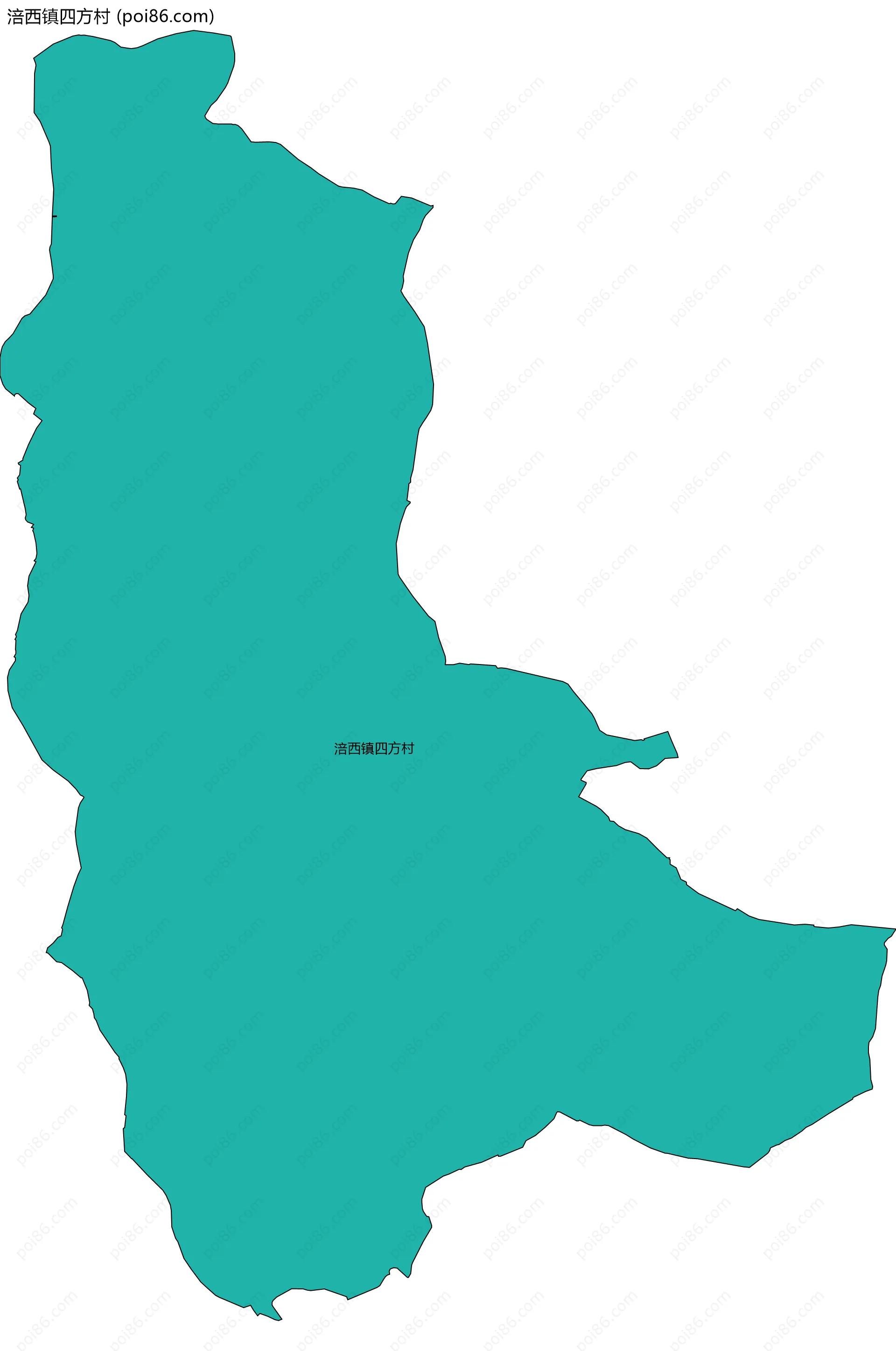 涪西镇四方村边界地图