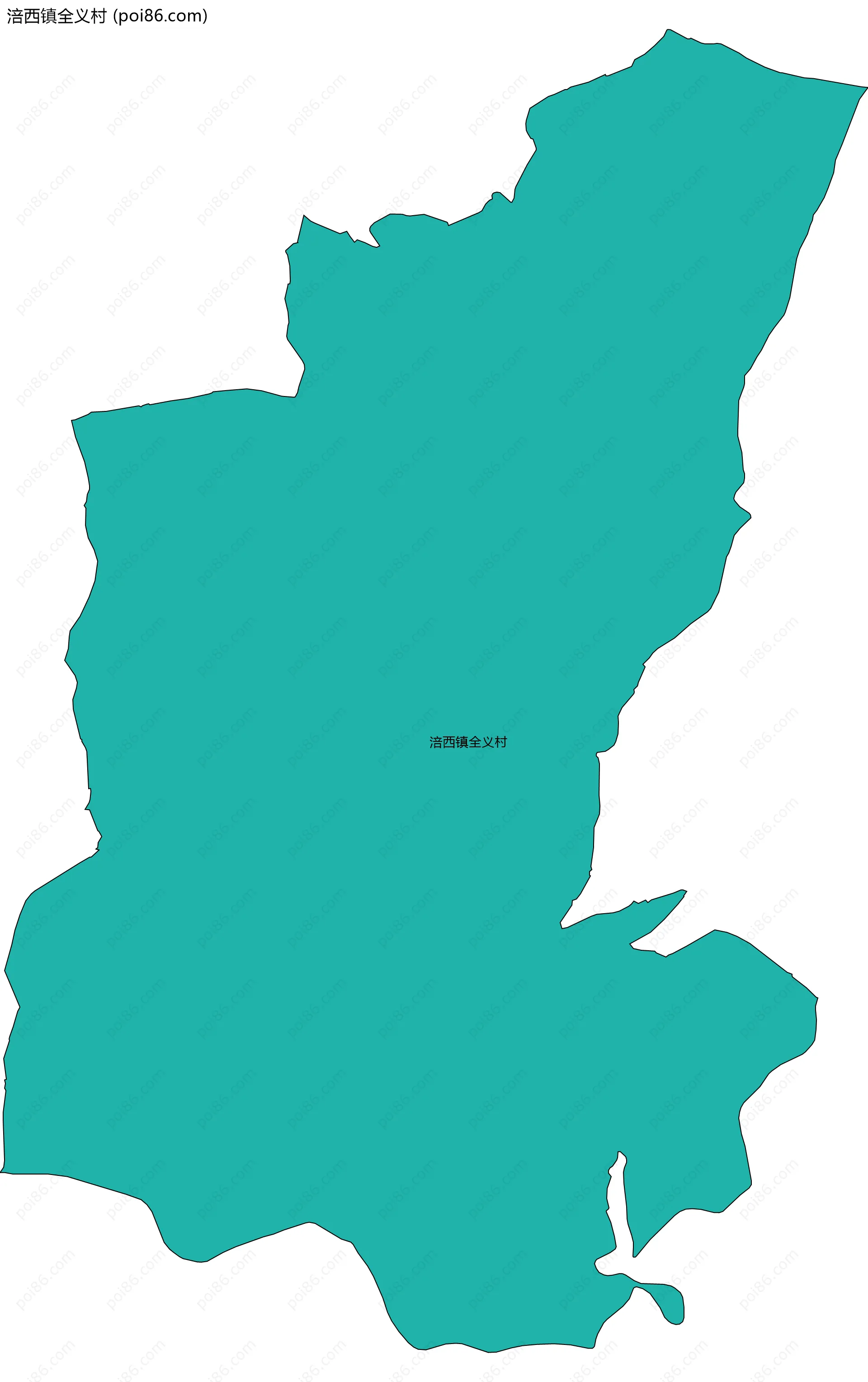 涪西镇全义村边界地图