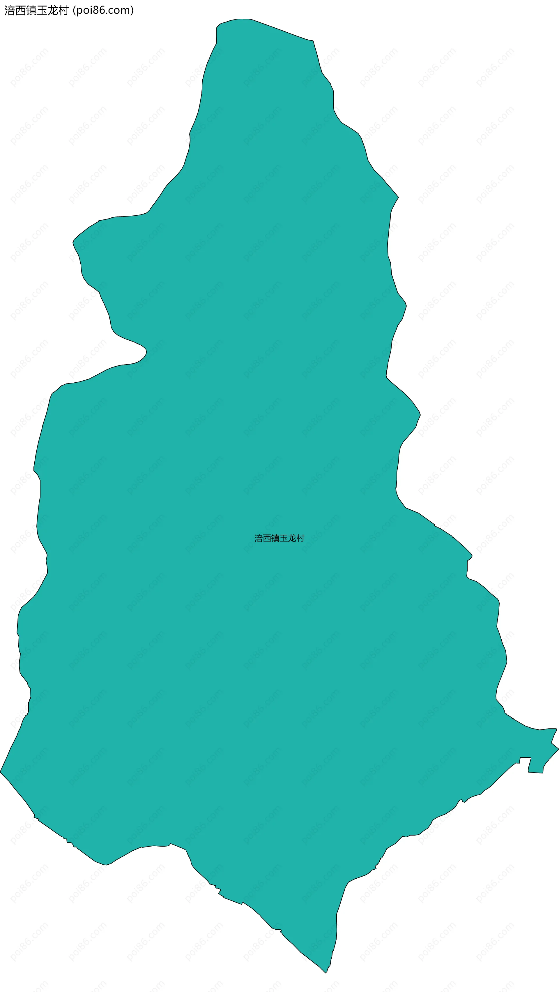 涪西镇玉龙村边界地图