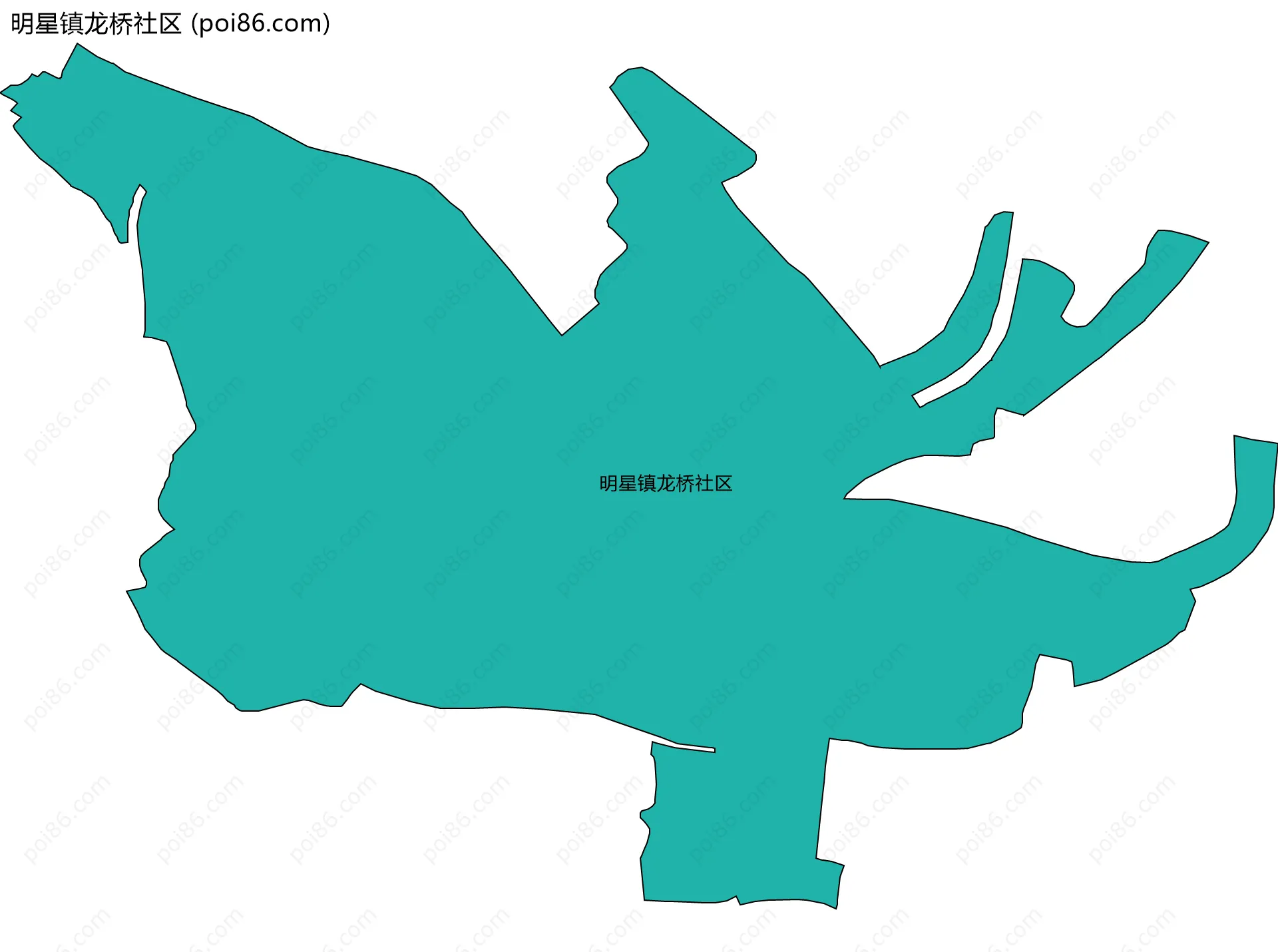 明星镇龙桥社区边界地图