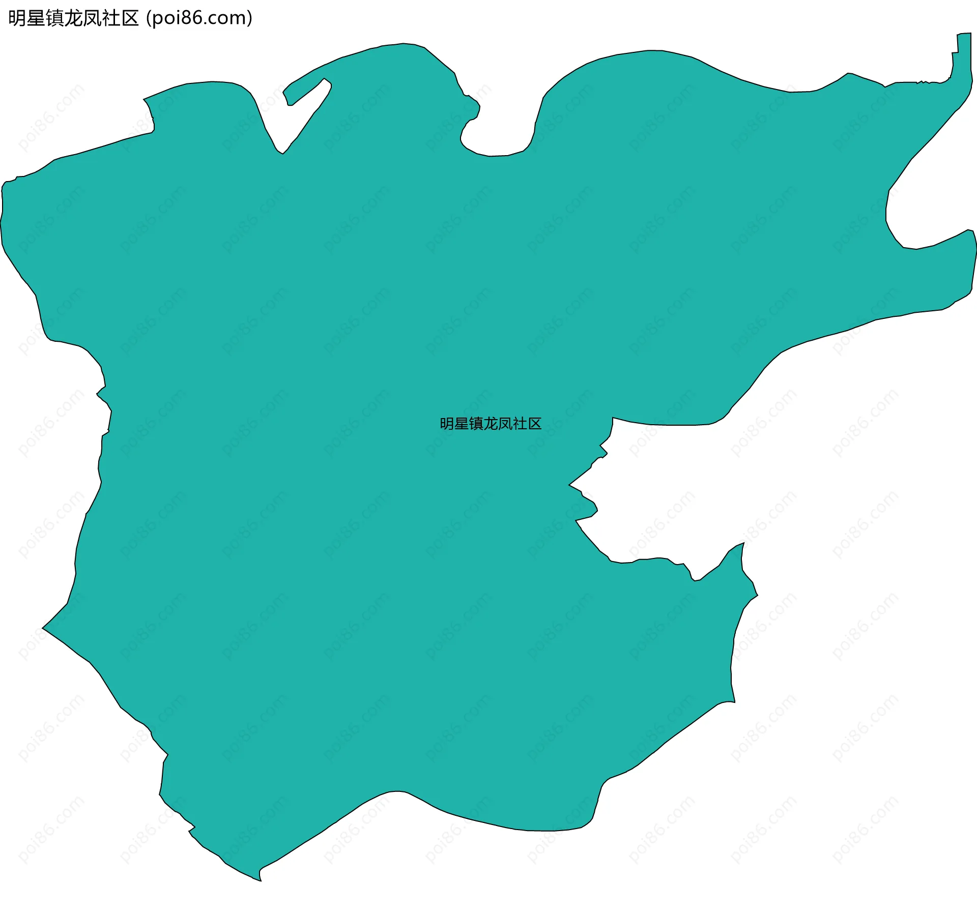 明星镇龙凤社区边界地图