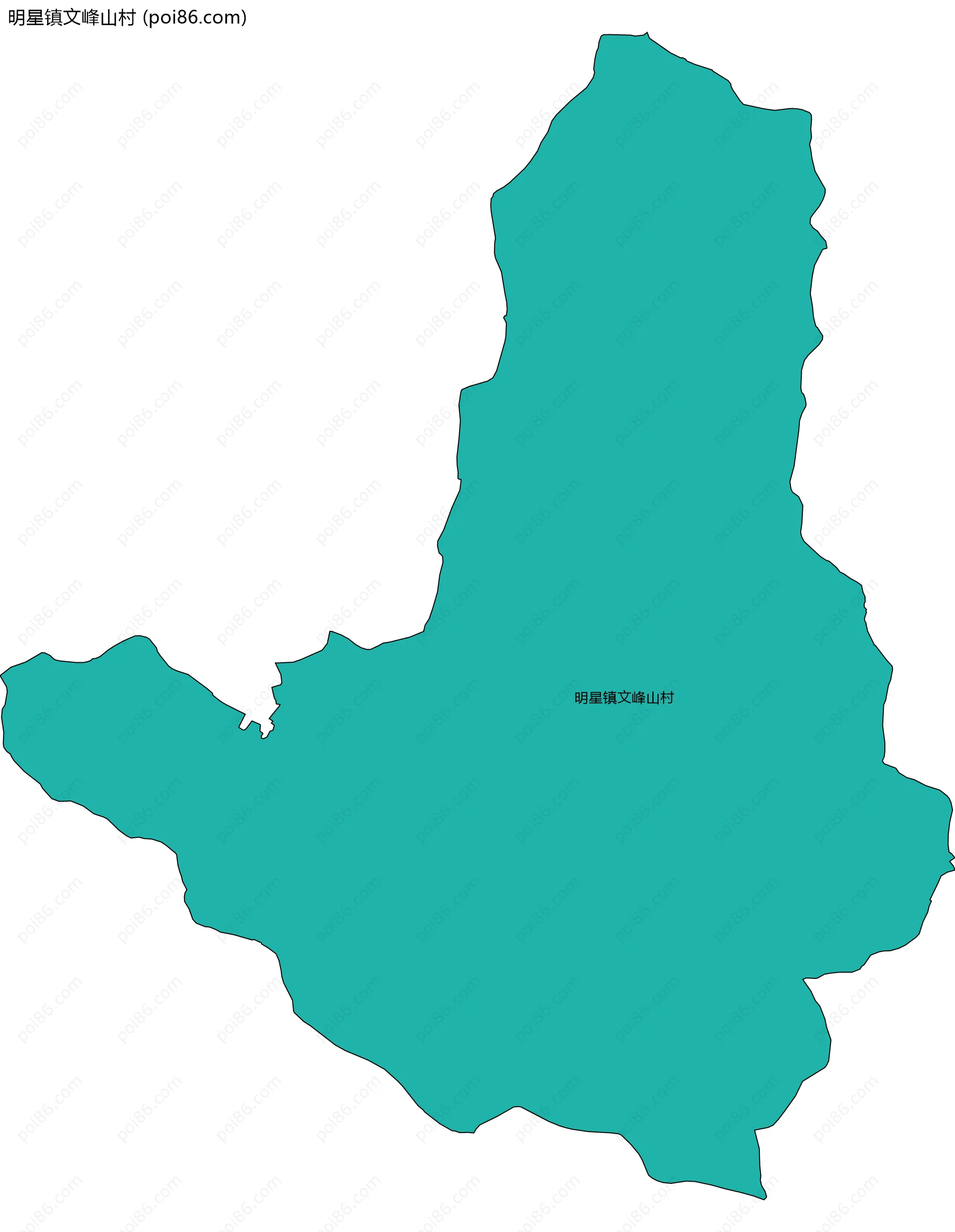 明星镇文峰山村边界地图