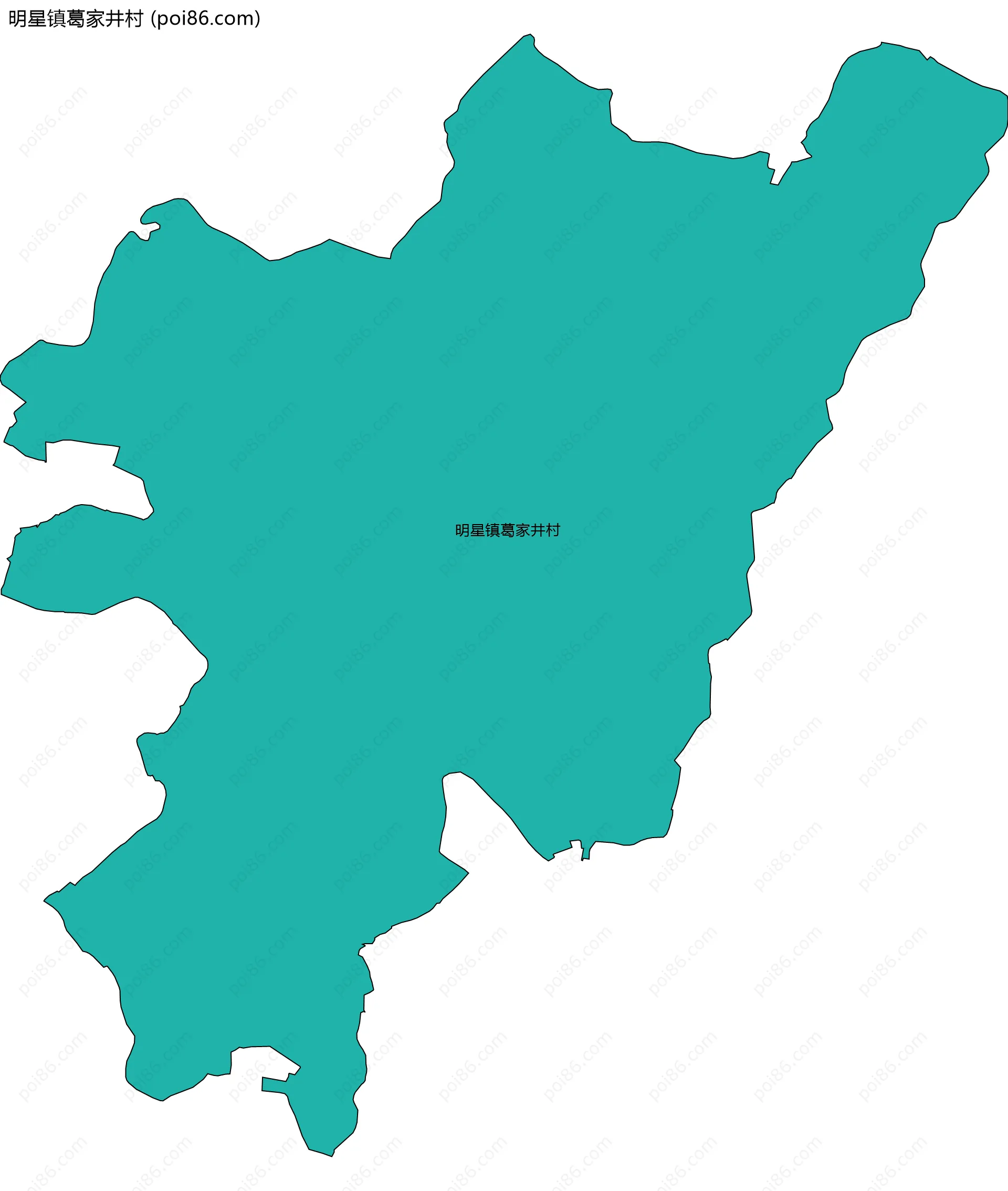 明星镇葛家井村边界地图