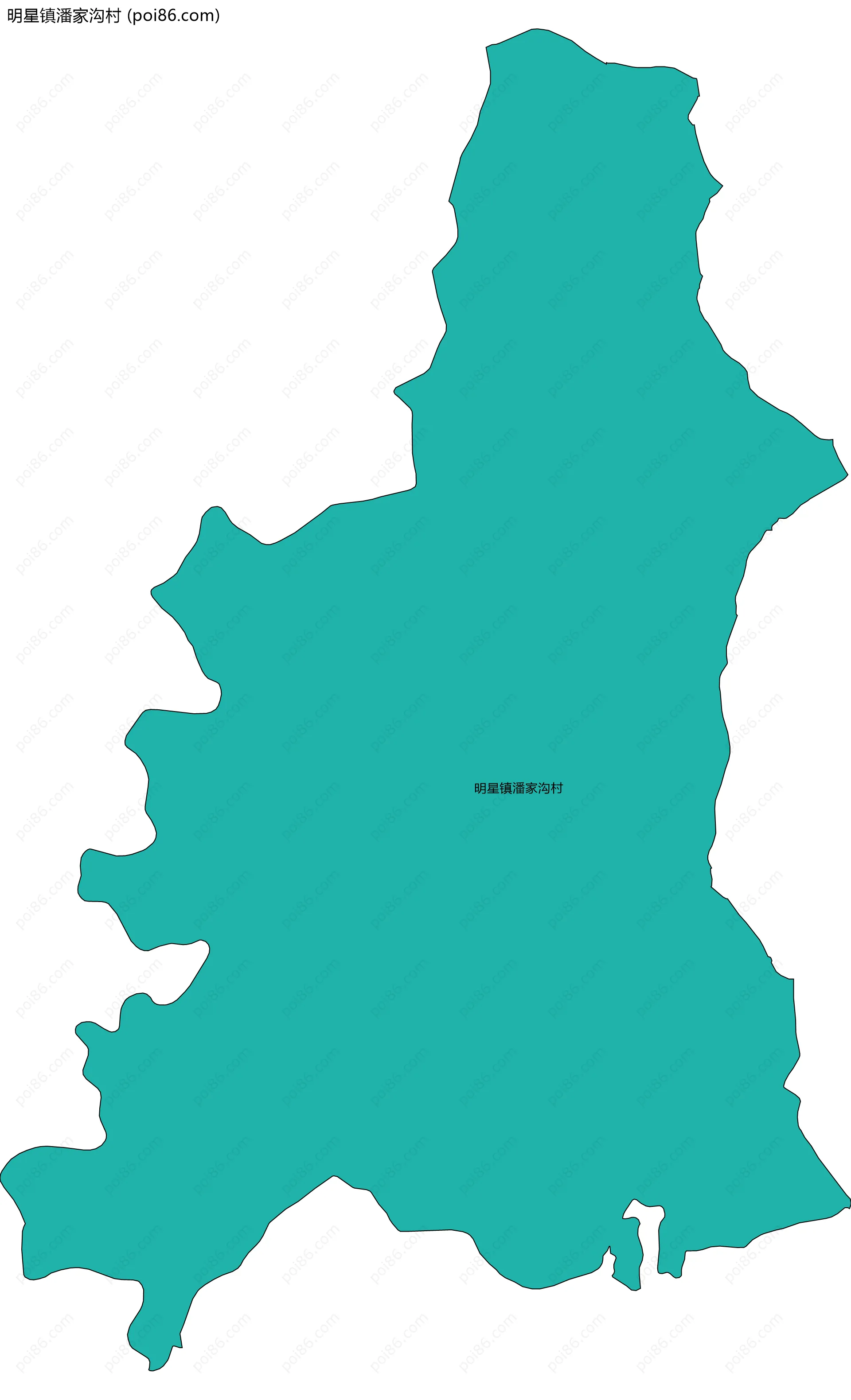 明星镇潘家沟村边界地图