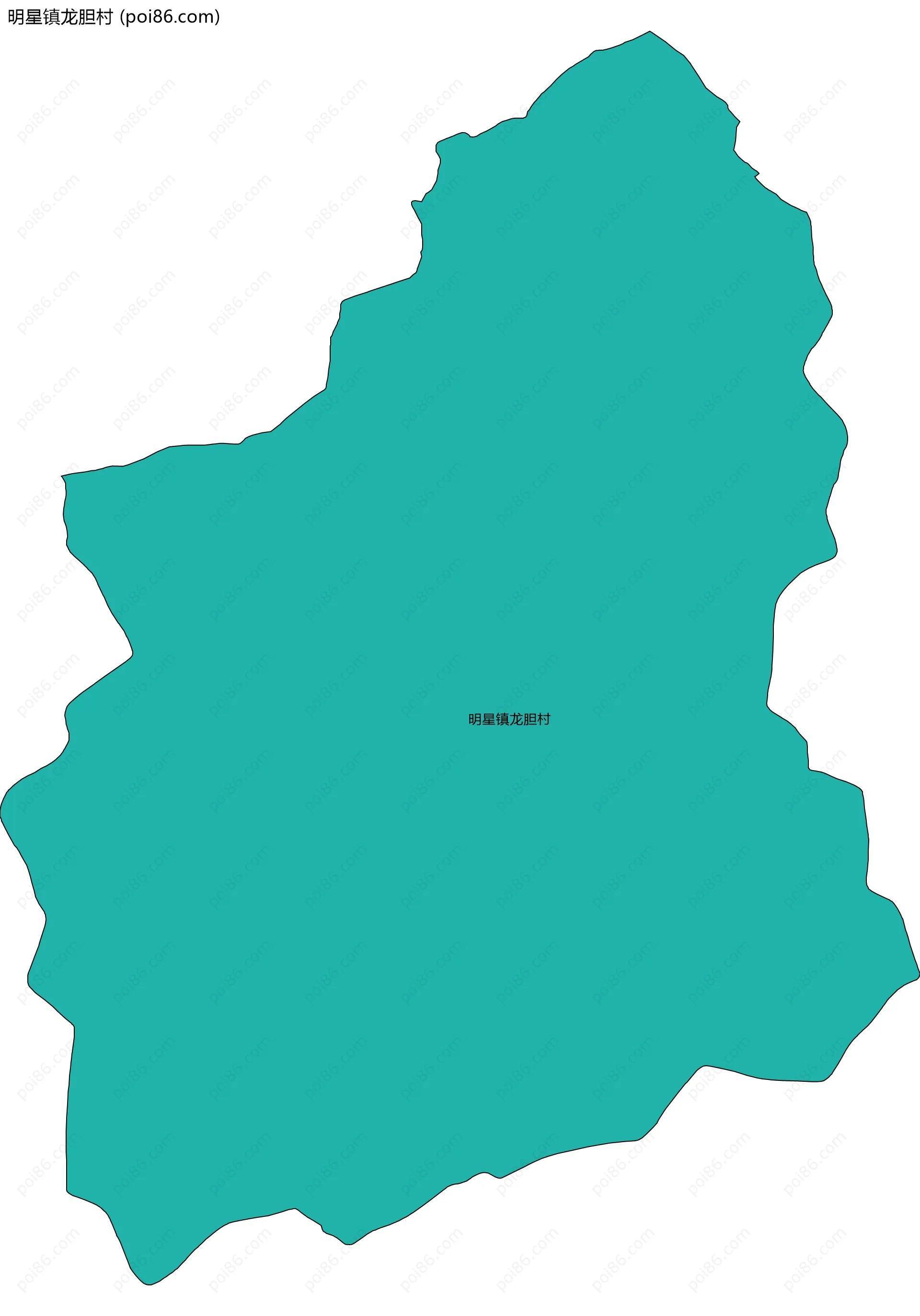 明星镇龙胆村边界地图