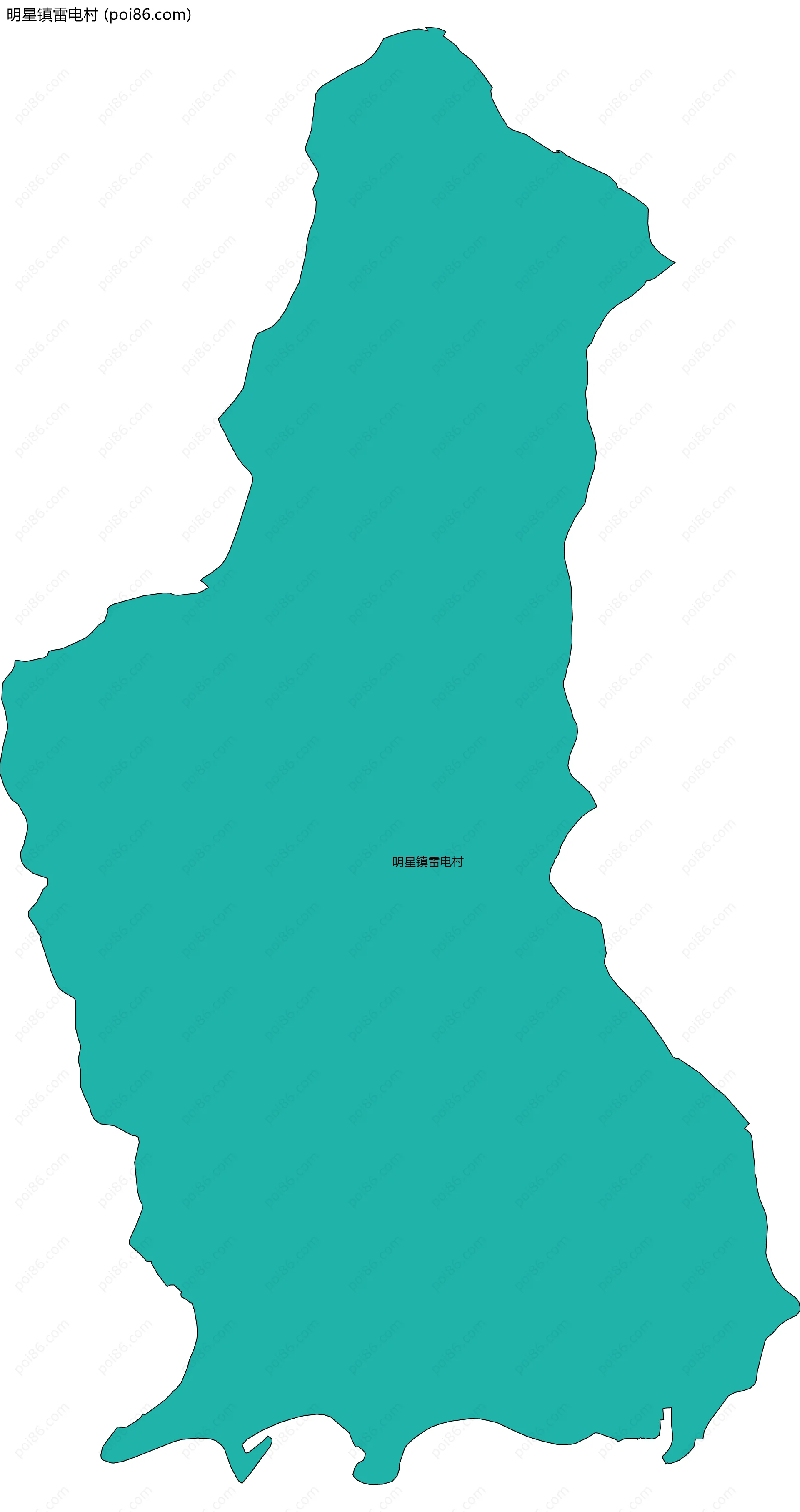 明星镇雷电村边界地图