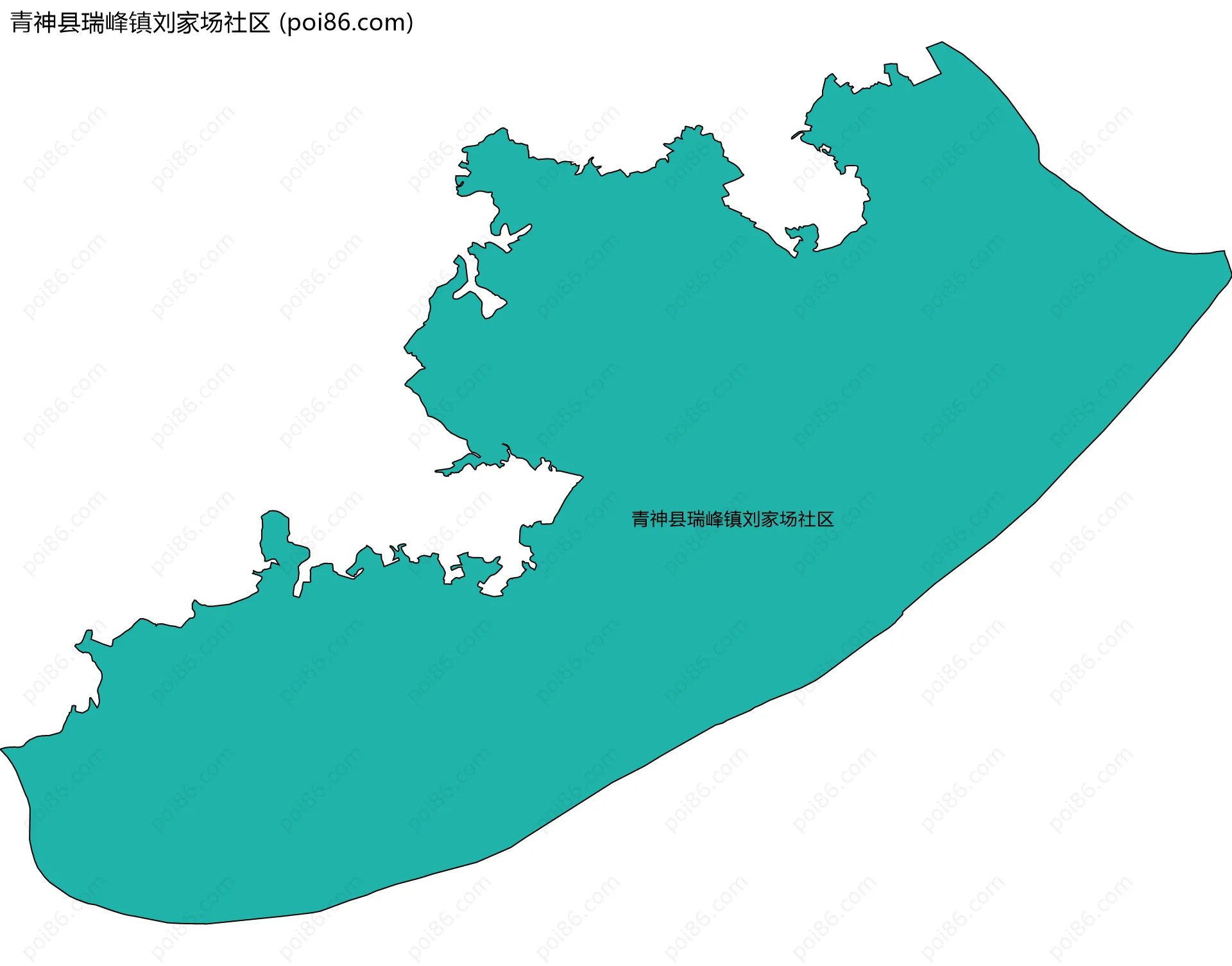 青神县瑞峰镇刘家场社区边界地图