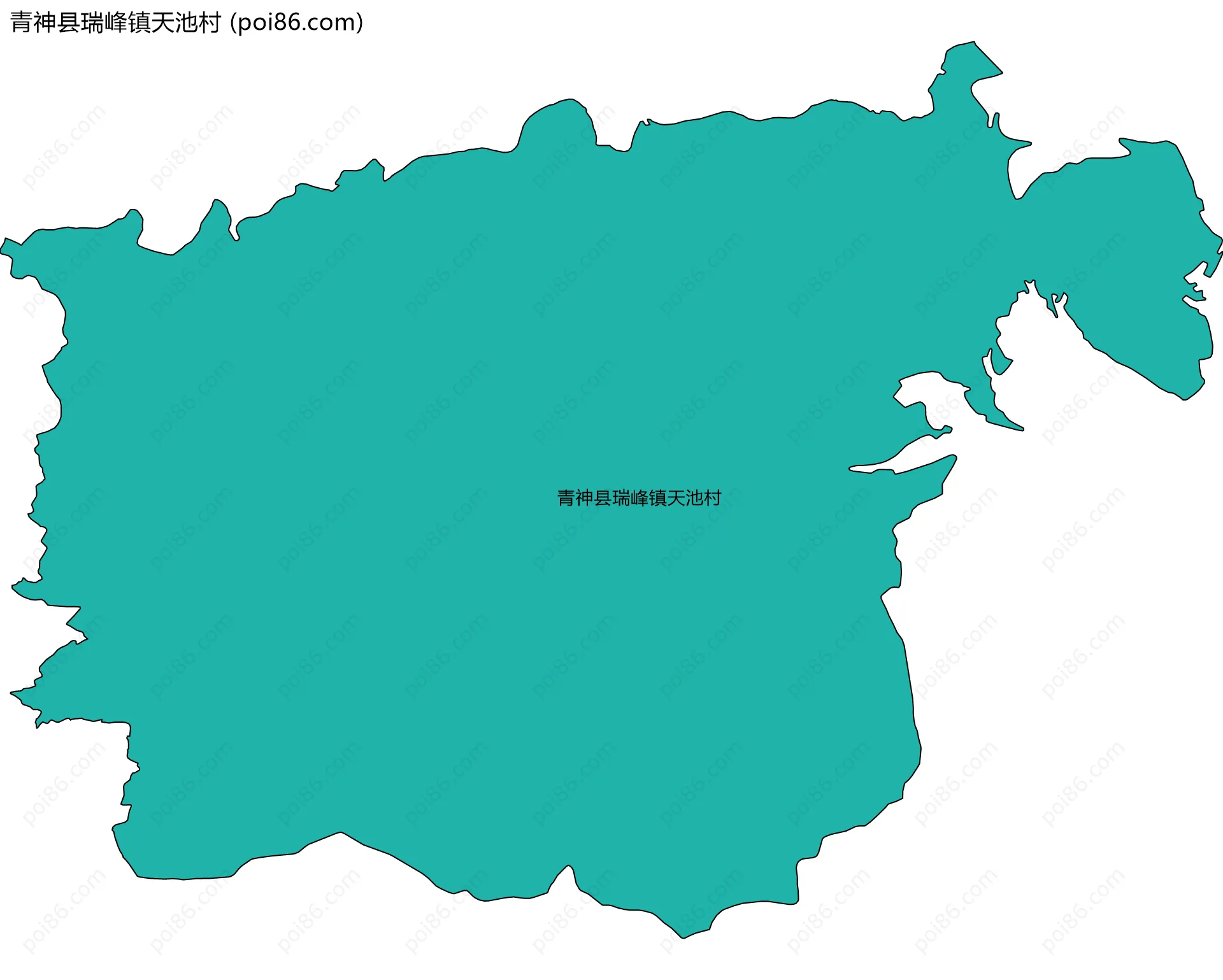 青神县瑞峰镇天池村边界地图