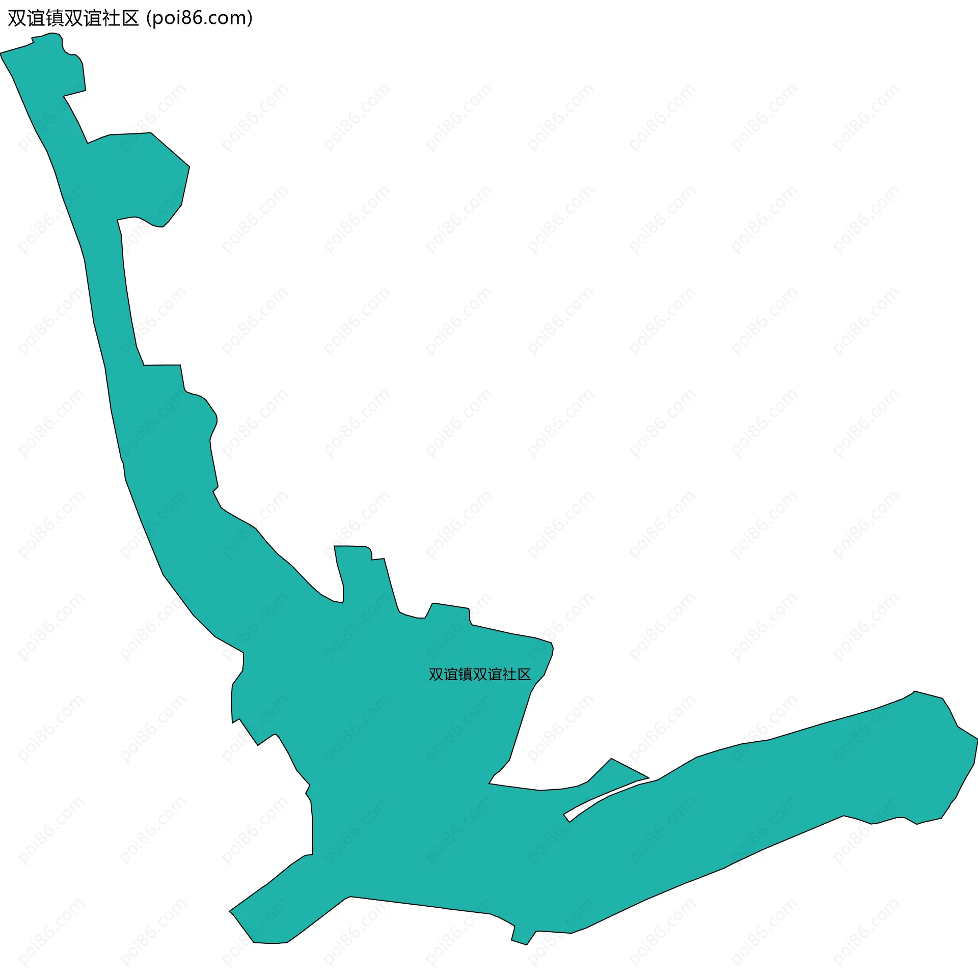 双谊镇双谊社区边界地图