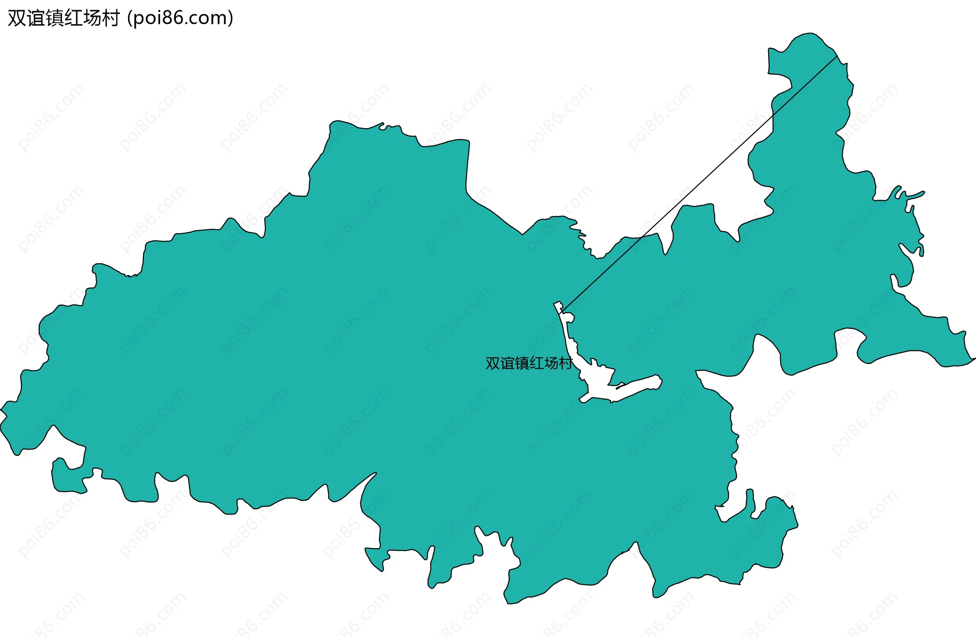 双谊镇红场村边界地图