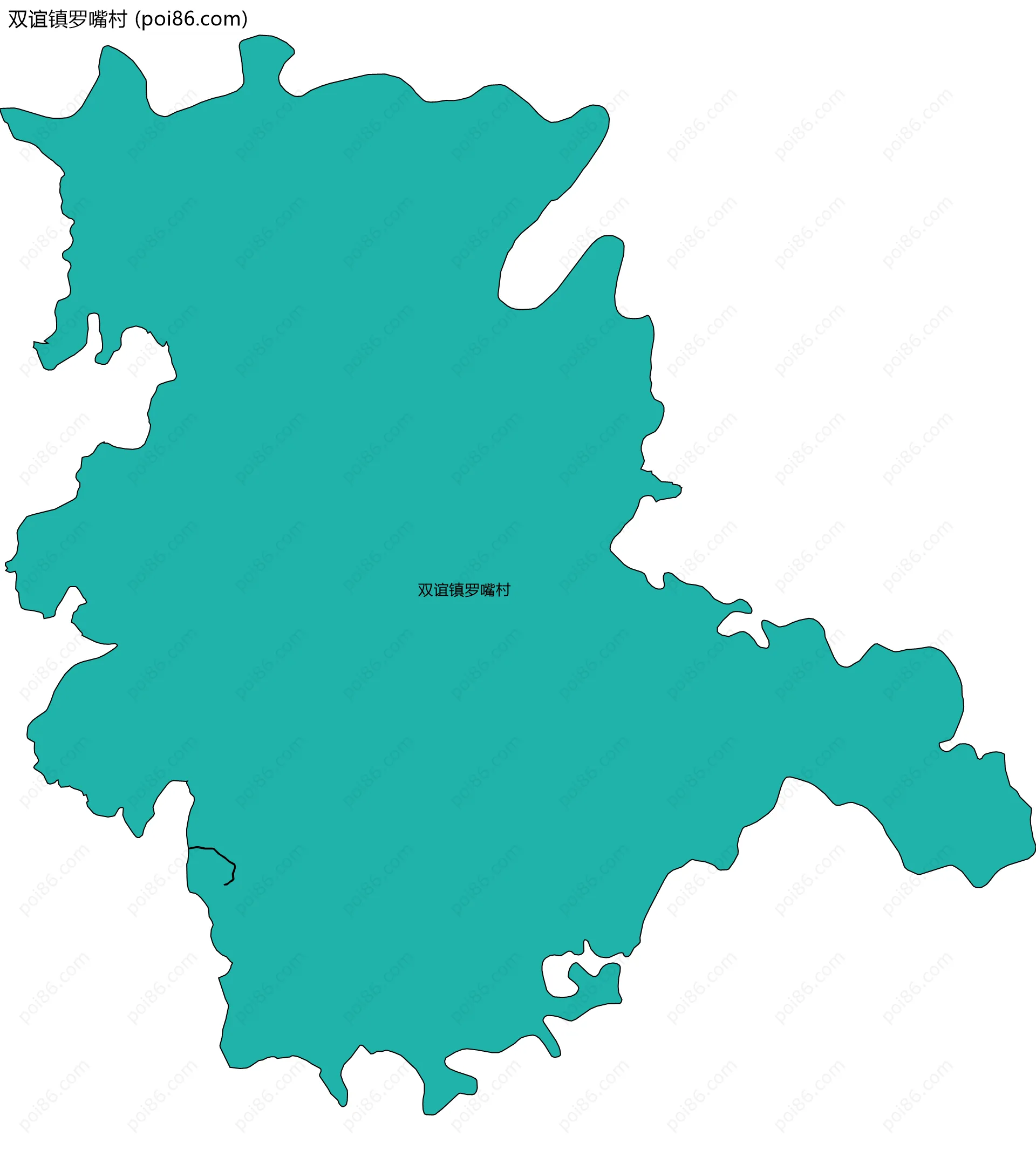 双谊镇罗嘴村边界地图