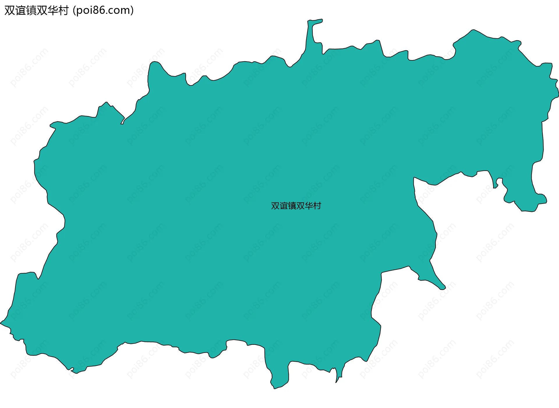 双谊镇双华村边界地图