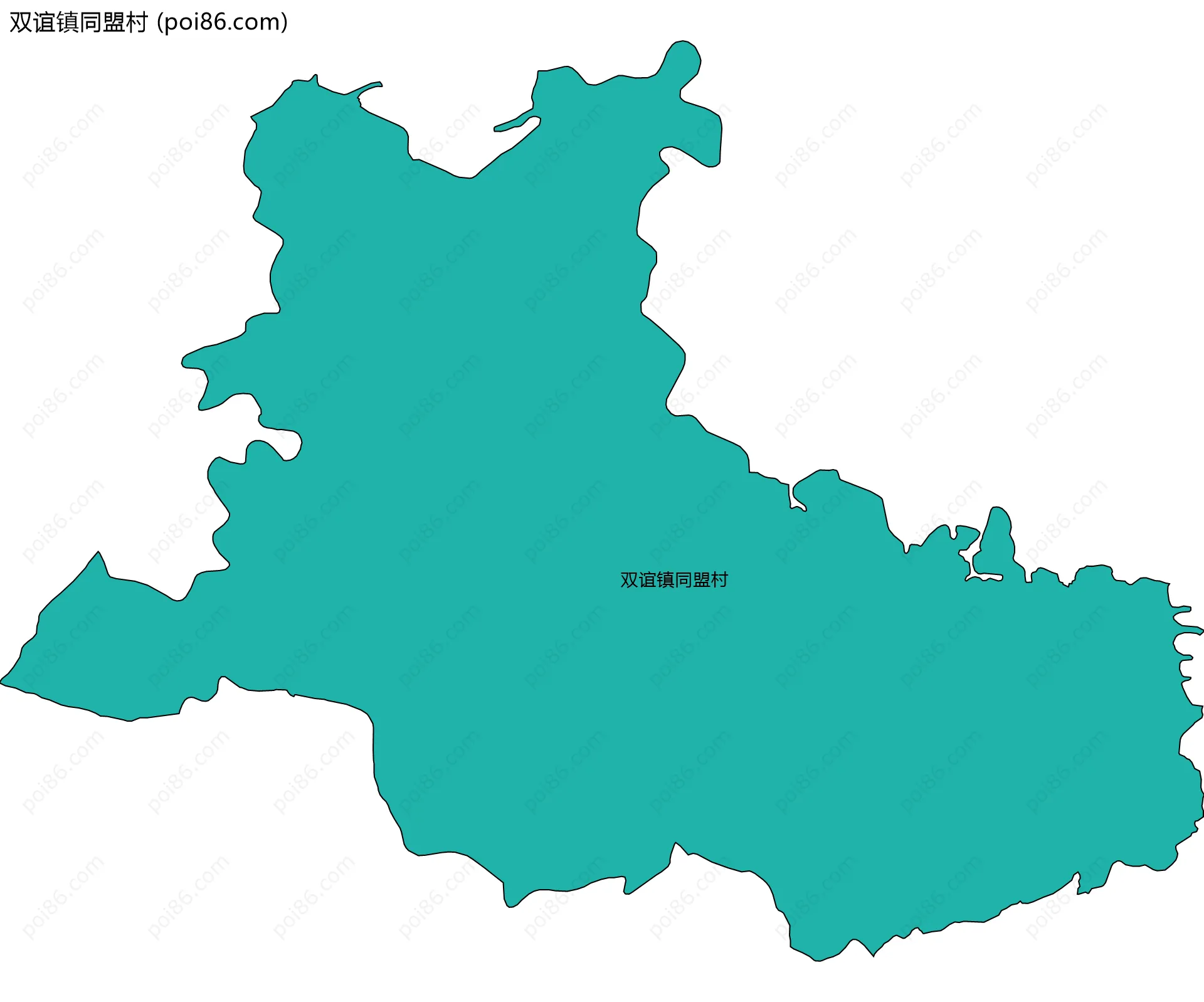 双谊镇同盟村边界地图