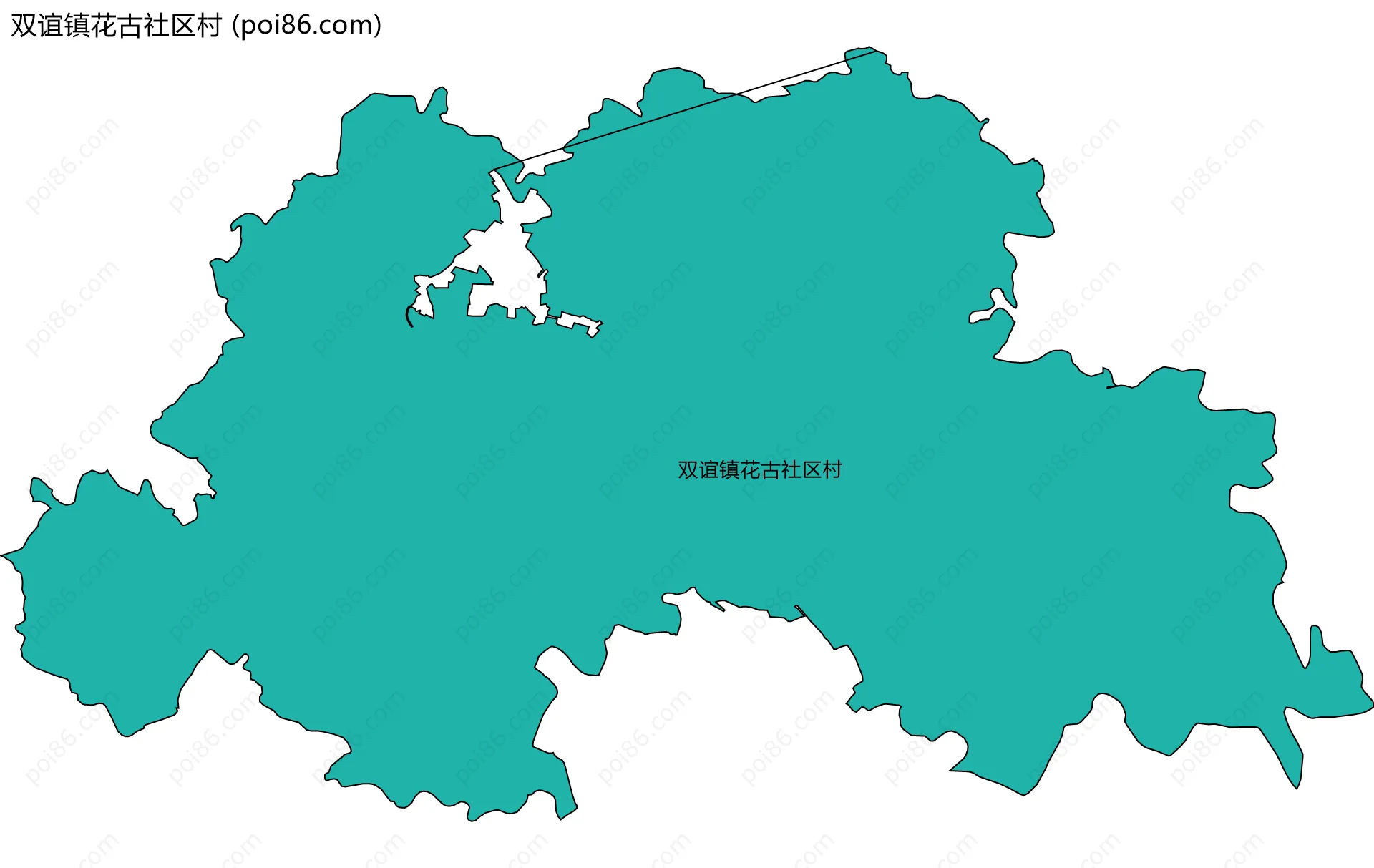 双谊镇花古社区村边界地图