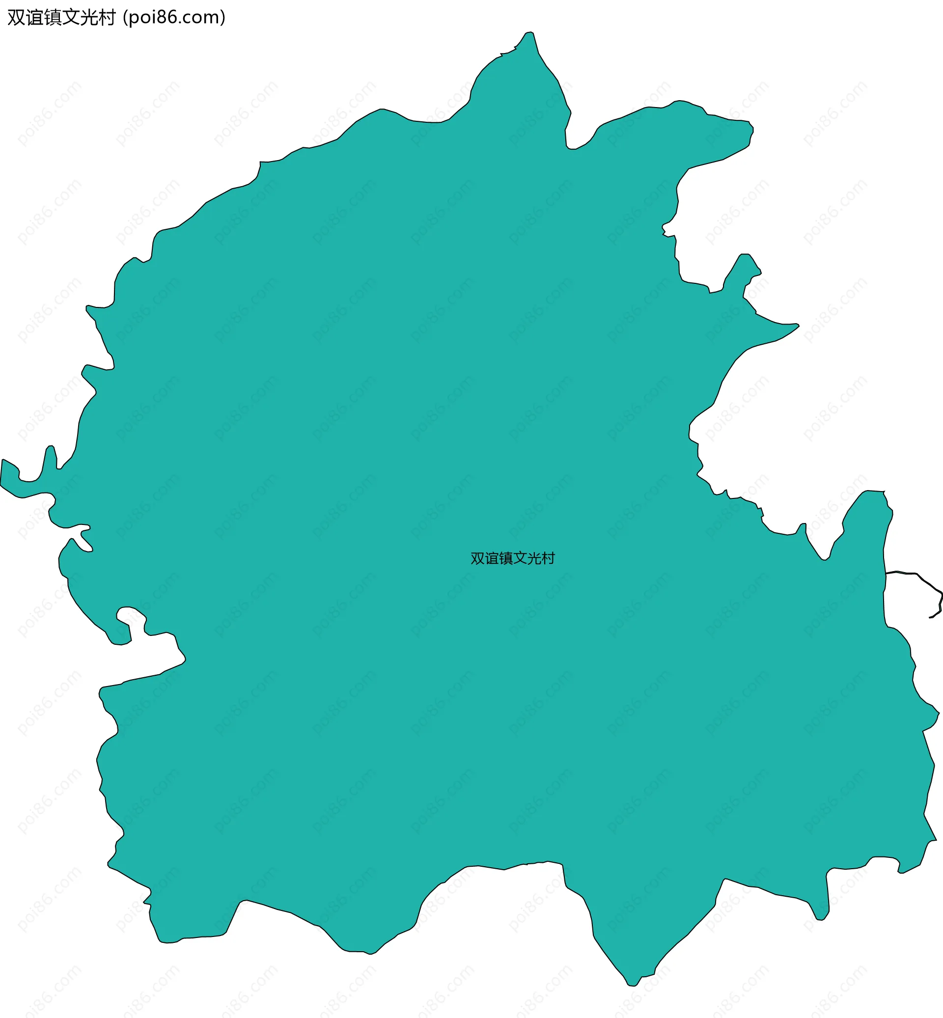 双谊镇文光村边界地图