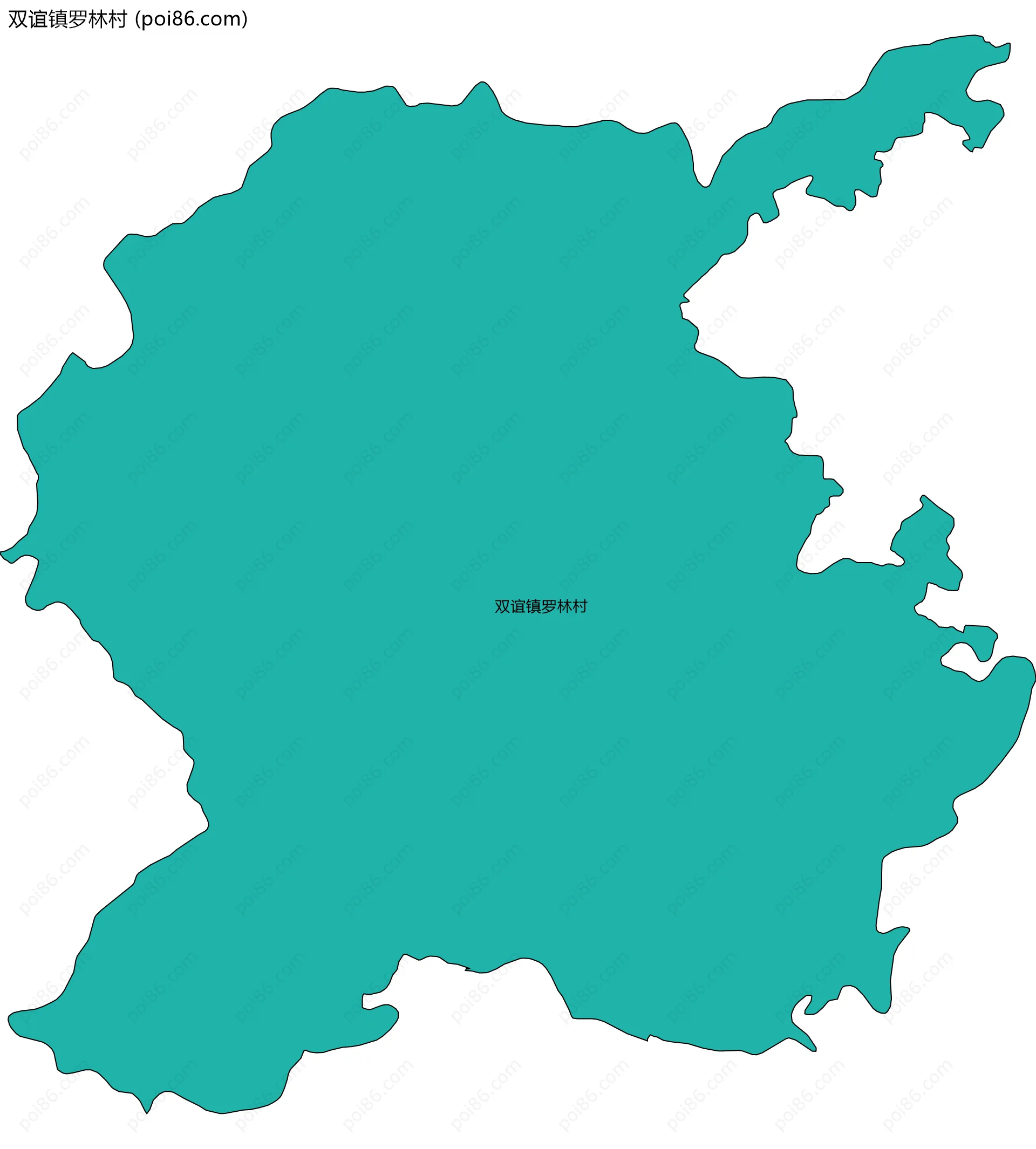 双谊镇罗林村边界地图