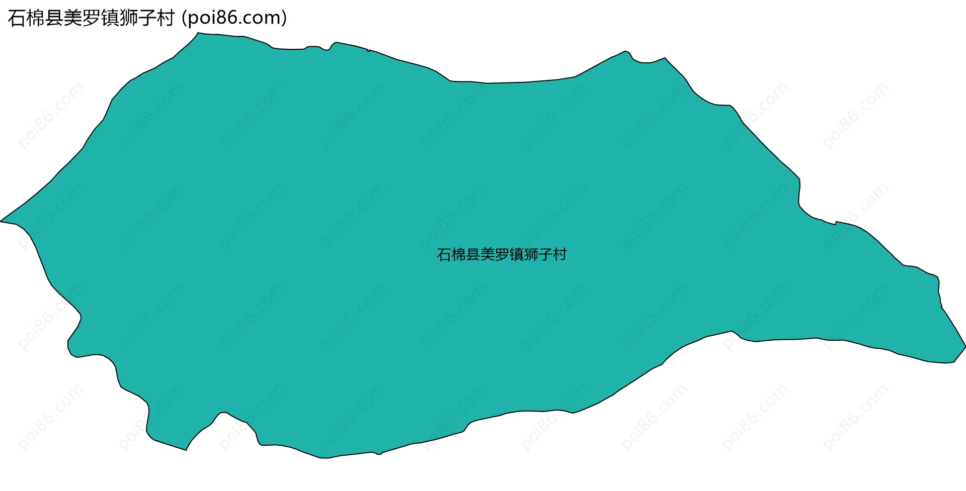 石棉县美罗镇狮子村边界地图
