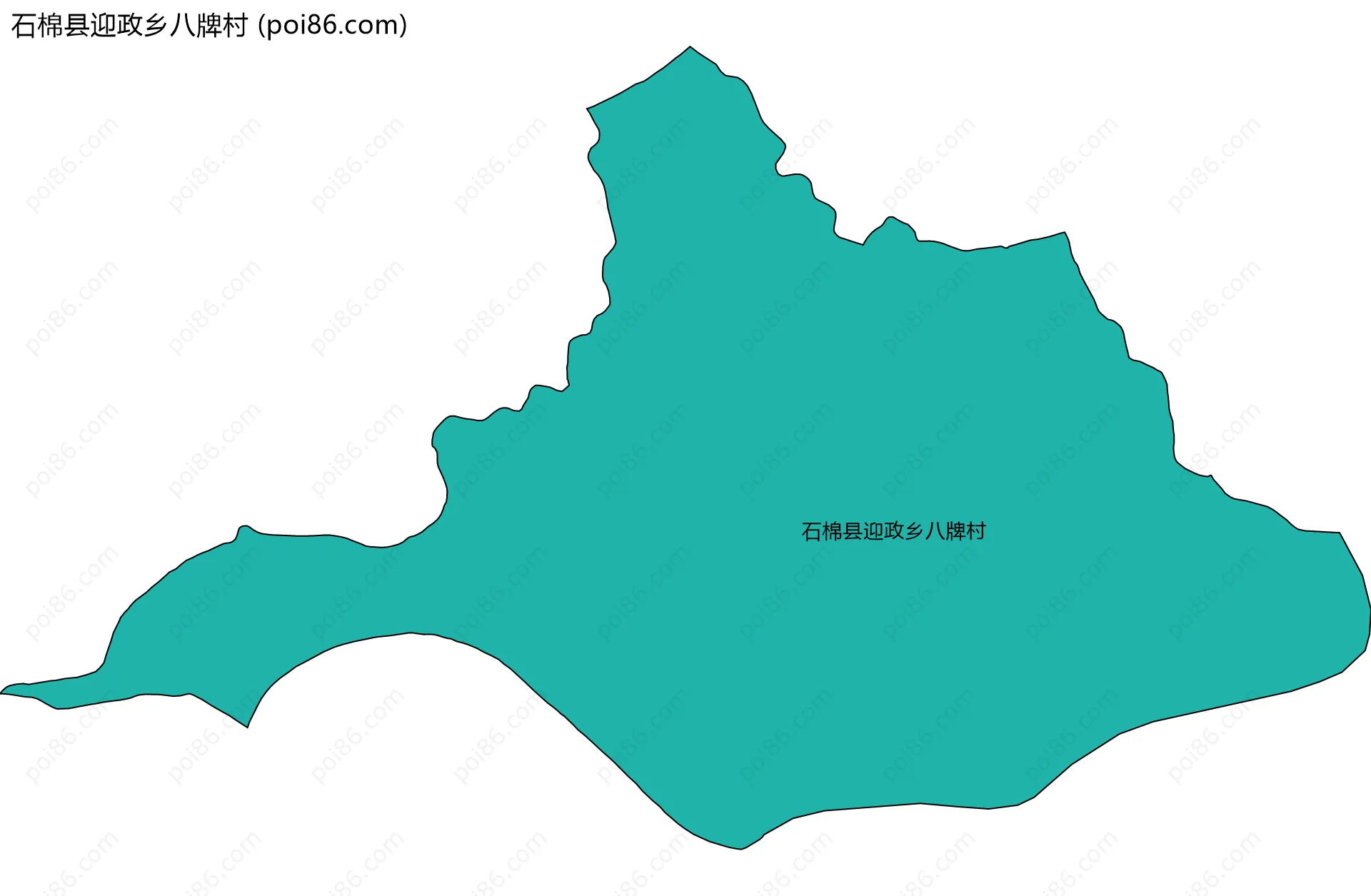 石棉县迎政乡八牌村边界地图