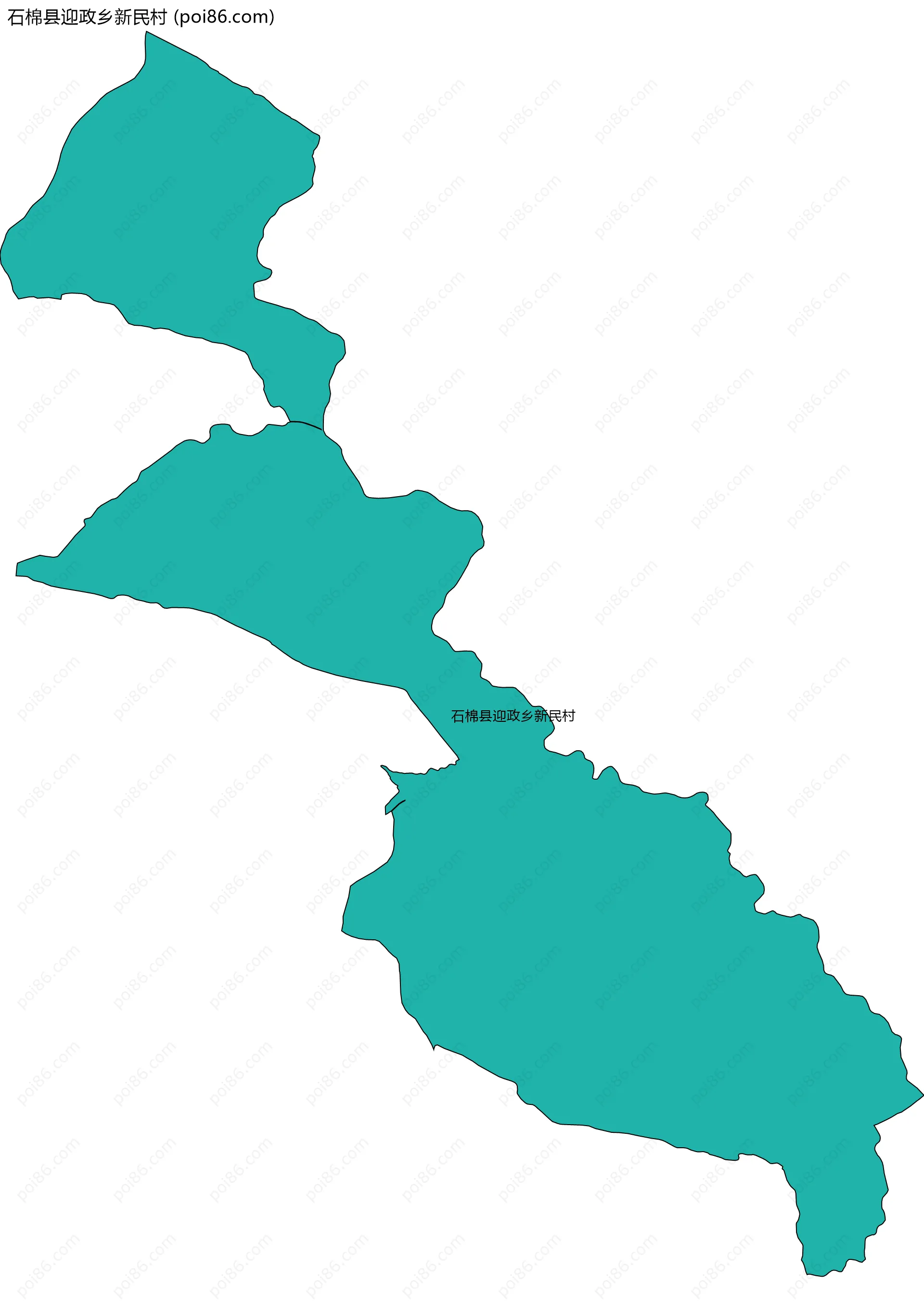 石棉县迎政乡新民村边界地图