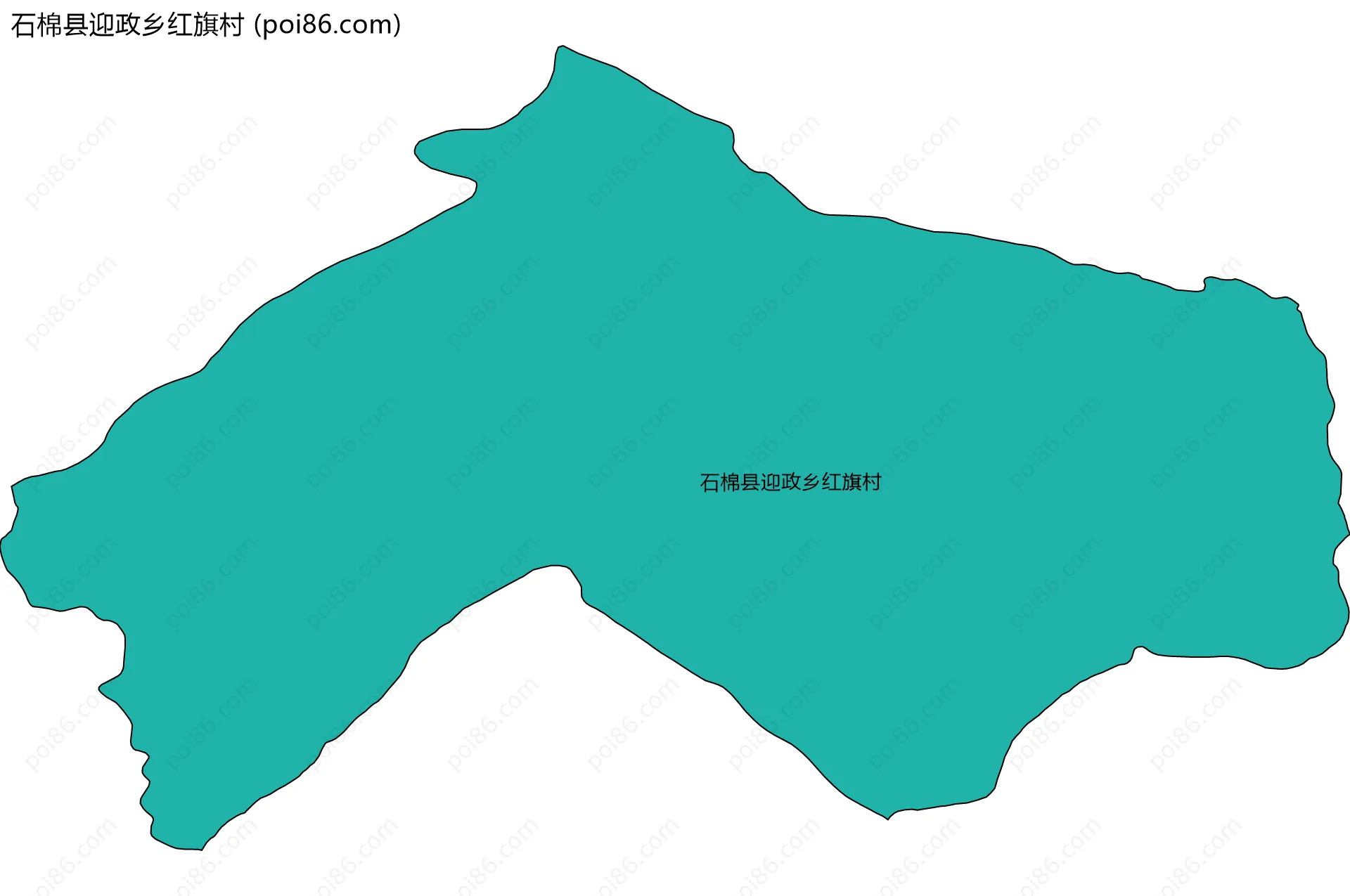 石棉县迎政乡红旗村边界地图