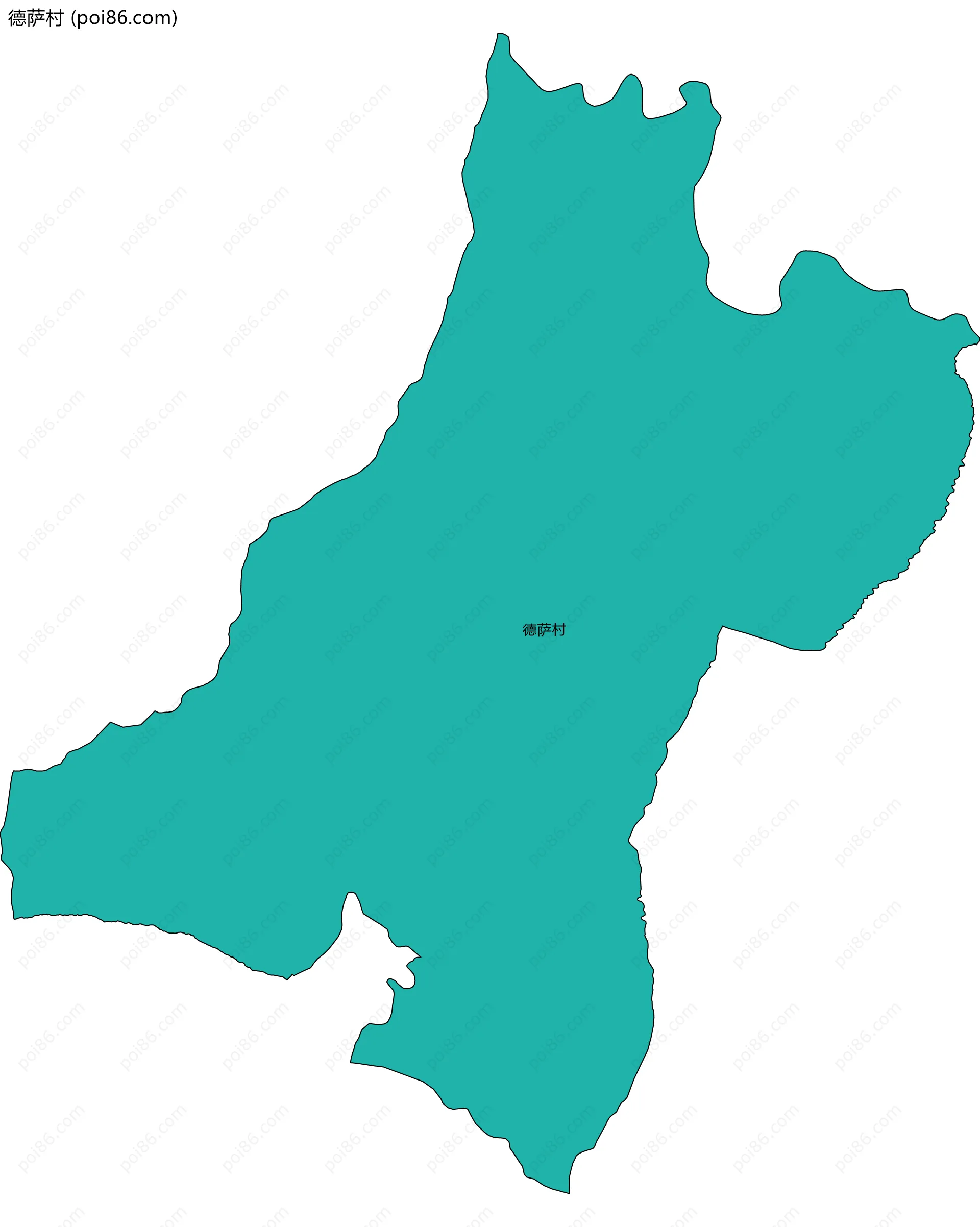 德萨村边界地图