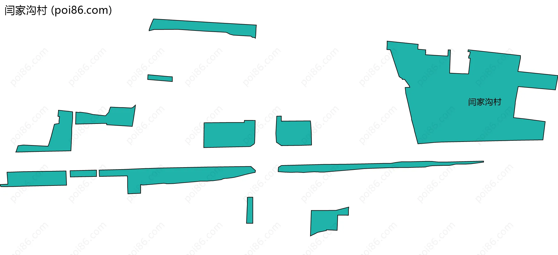 闫家沟村边界地图