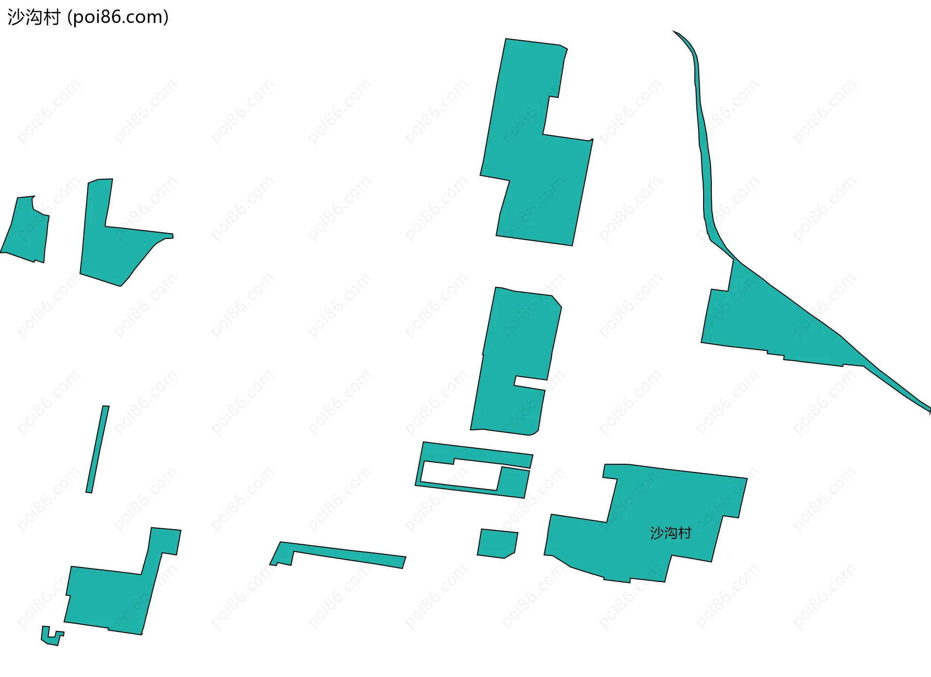 沙沟村边界地图